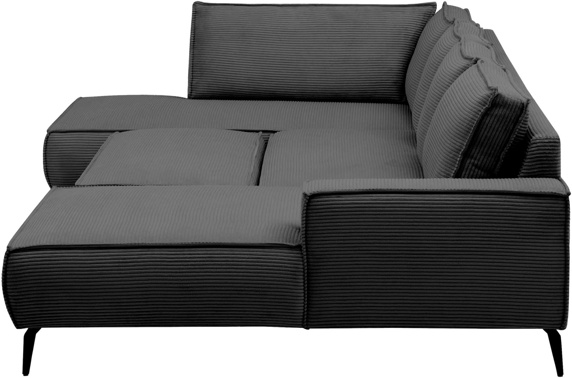 Home affaire Paysage de salon »mit Hocker, TVINNU, moderne U-Form in Cord oder Leinenoptik« Recamiere rechts/links, stellbar zum Schlafsofa (Krokodilverbinder)