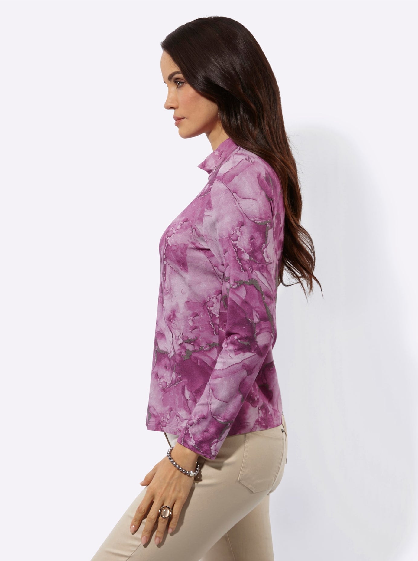creation L T-shirt à col montant »Druck-Shirt« 1