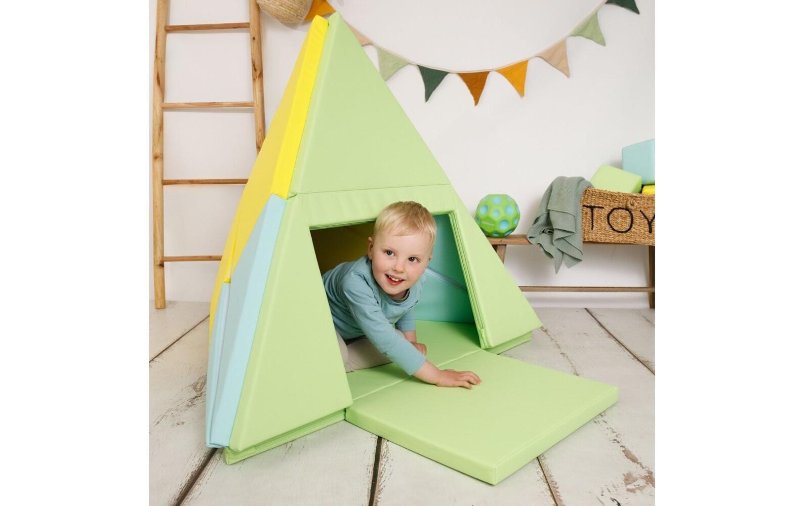 alldoro Spielmatte »3-in-1 faltbar zu Tipi-Zelt und Boot 182 x 105 cm«
