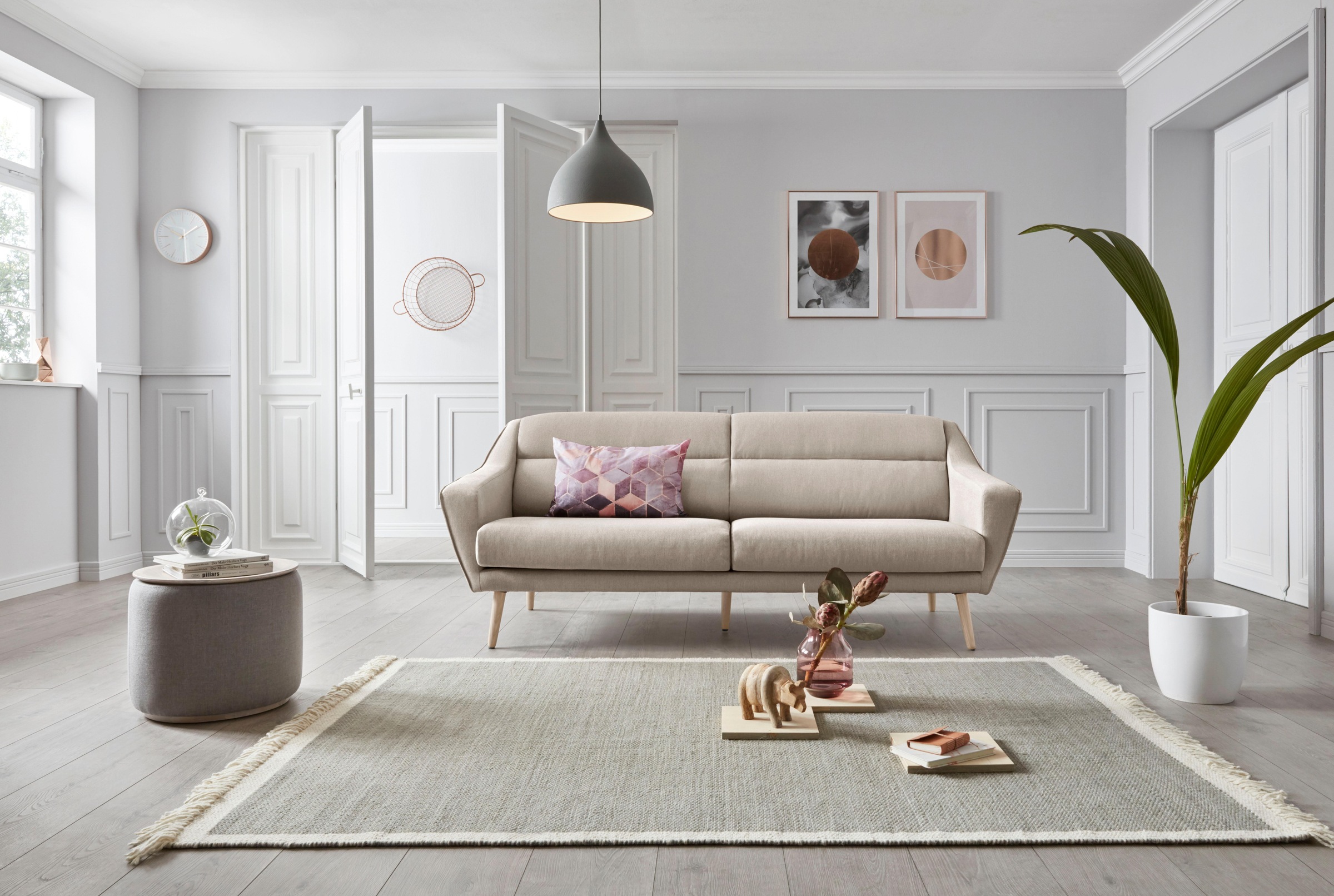 GOODproduct 3-Sitzer »Bille« mit Naht im Rückenkissen und Eiche-Beinen, Design by Morten Georgsen