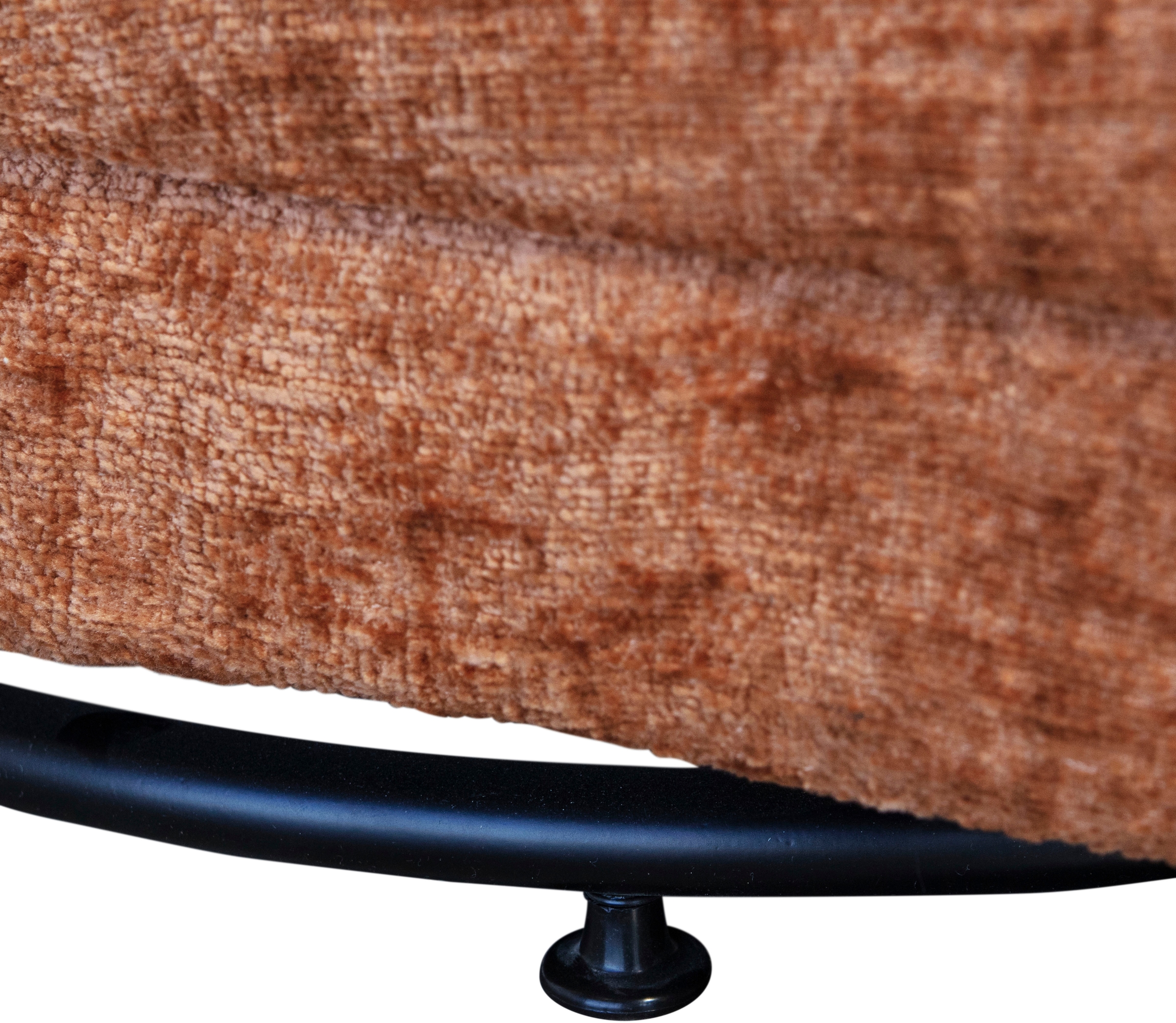 WOOOD Fauteuil pivotant »Atty mit struktur-Velvetbezug und Drehmechanismus B 74 x T 65 x H 75cm« Très haute résistance à l'usure, livré monté, capacité de charge 120 kg