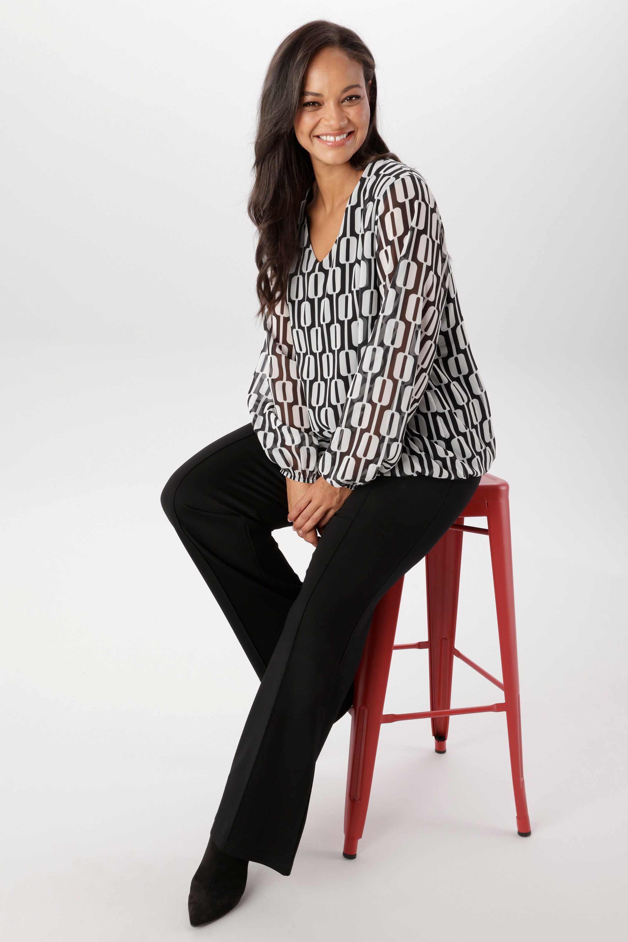 Aniston PLUS Blouse à enfiler mit grafischen Druck