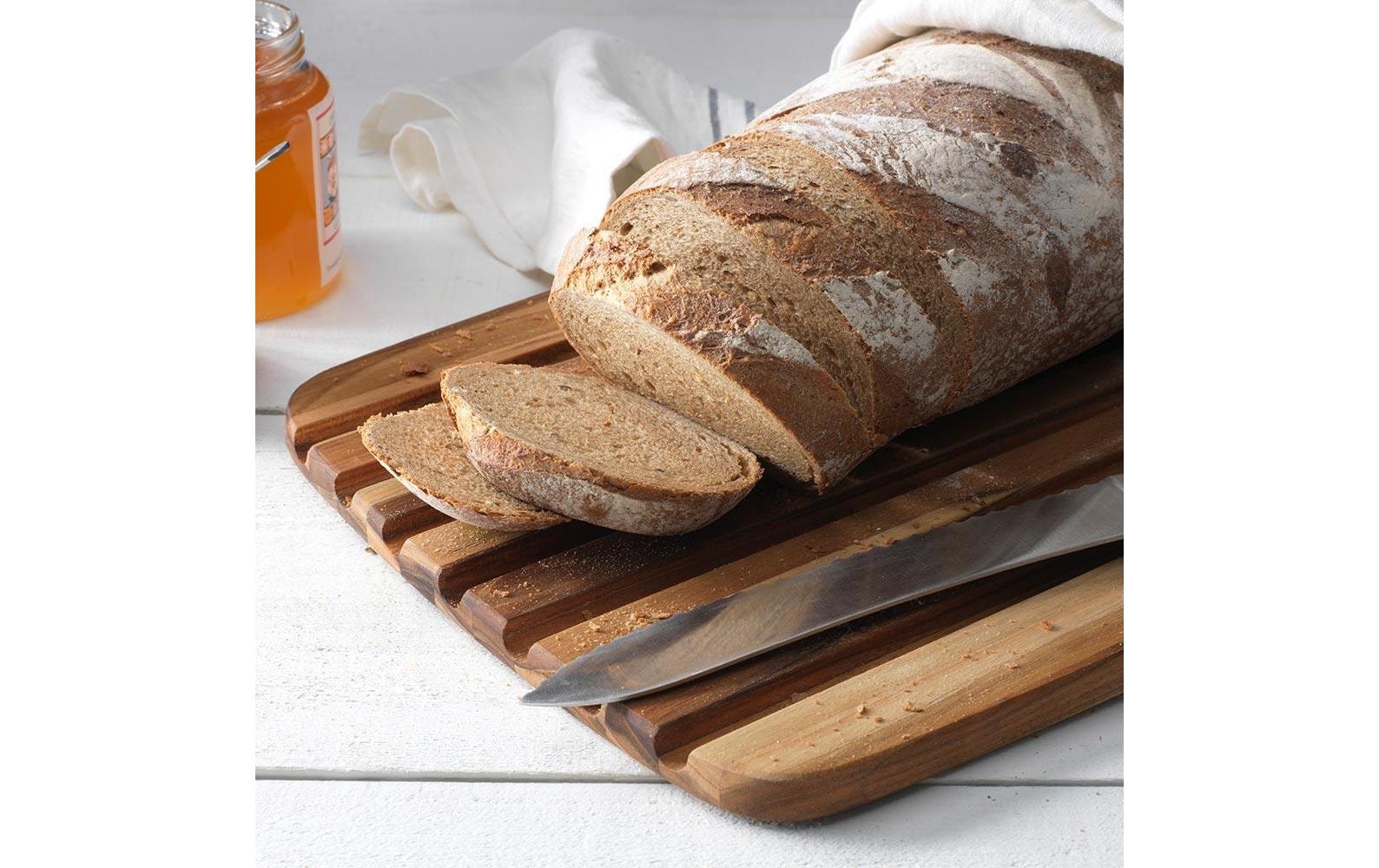   Planche à découper le pain »Teak-Haus 28 cm« Holzart: Teakholz, Holzherkunft: Vietnam