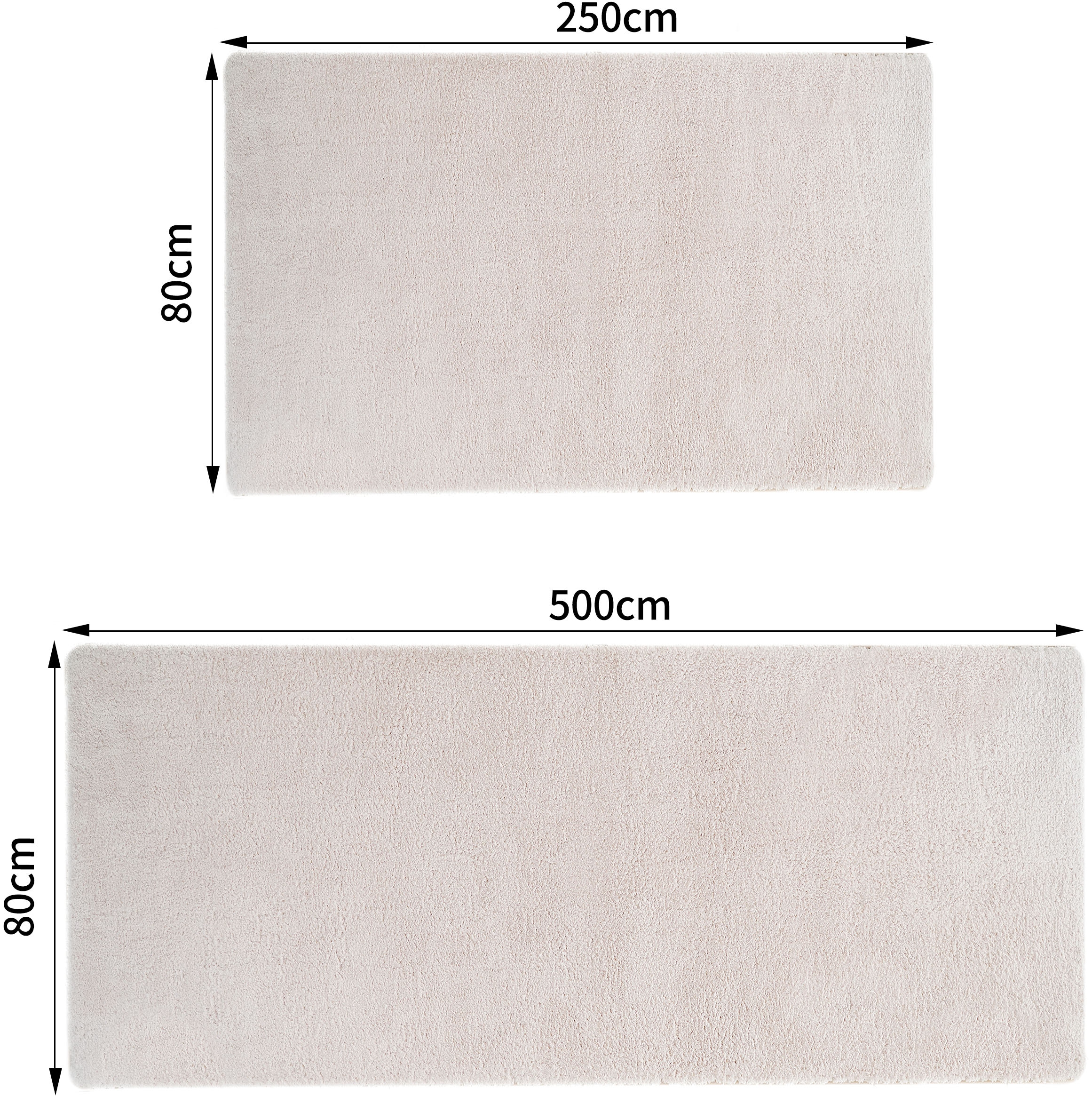 GOODproduct Hochflor-Läufer »Microfaser Teppich Magong, besonders weich, sehr feiner Flor« rechteckig 25 mm Höhe uni Teppiche, Wohnzimmer, Schlafzimmer, Kinderzimmer, Flur, Brücke