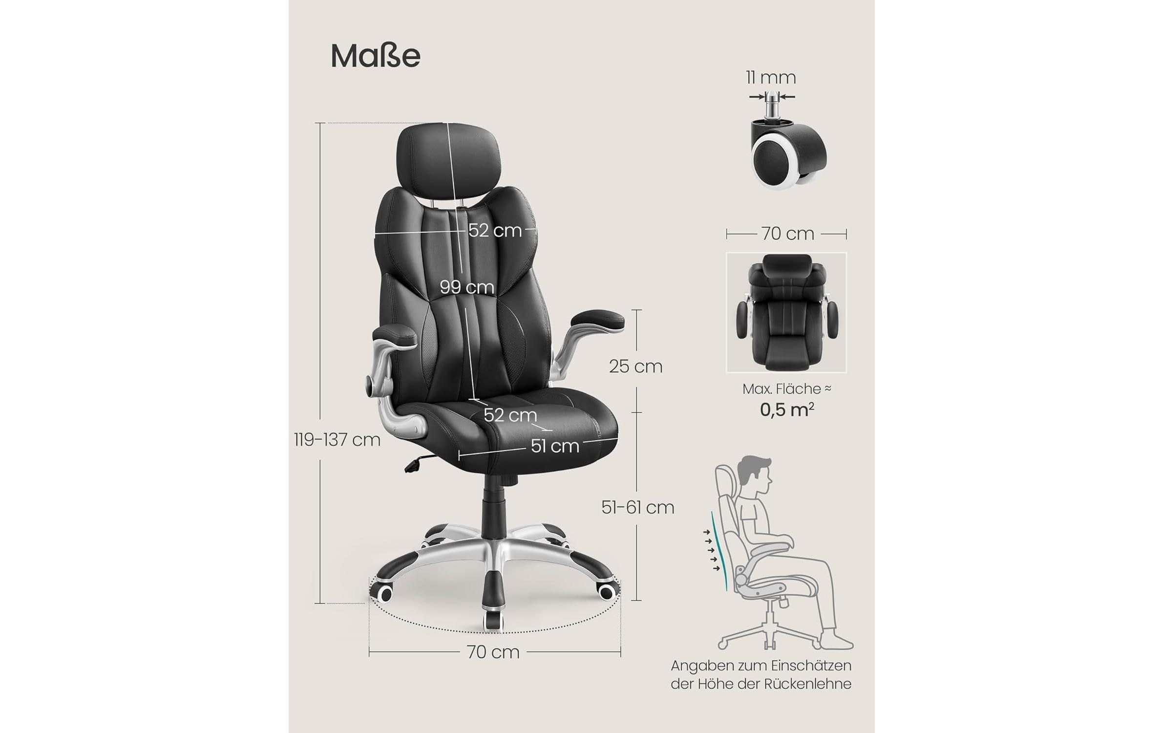 SONGMICS Chaise de bureau »mit Armlehnen« ()