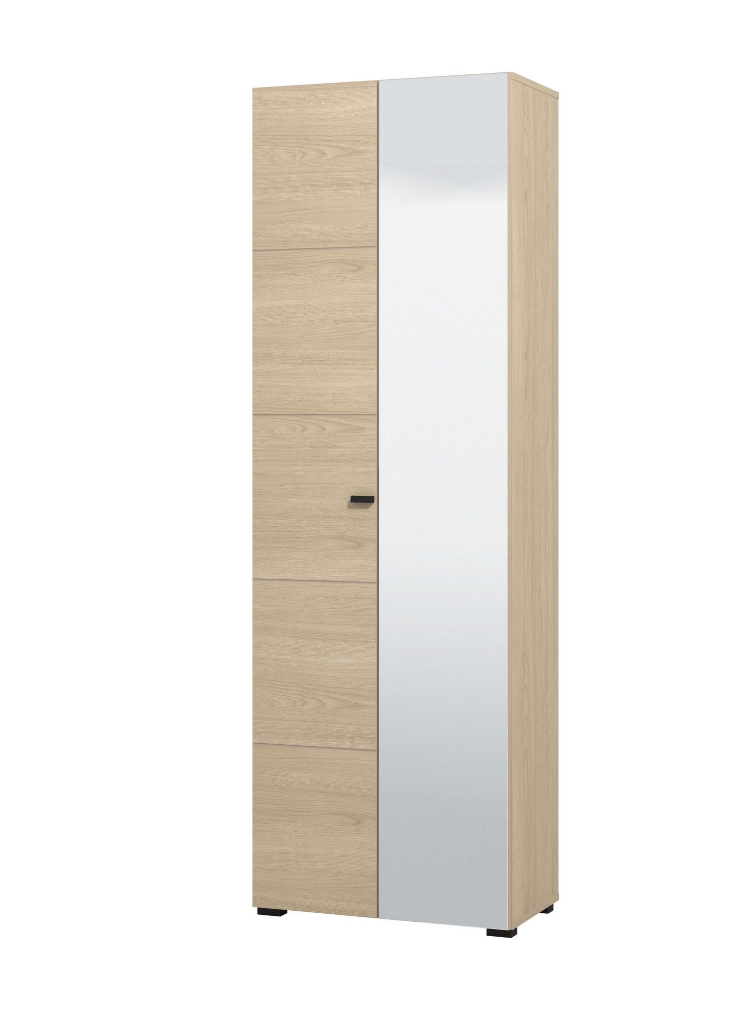 Home affaire Armoire vestiaire »Rathlin, Stauraumschrank, Flurschrank, ausziehbare Kleiderstange« Spiegeltür, Gesamtbreite 64 cm, drei Regale