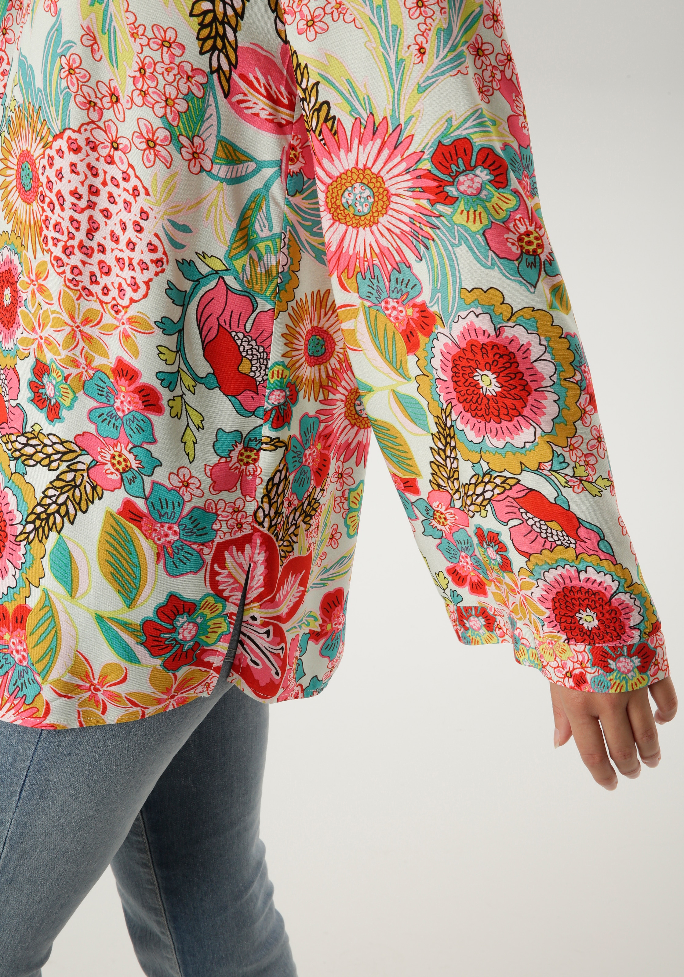 Aniston SELECTED Schlupfbluse mit langen, weit ausgestellten Trompetenärmeln - NEUE KOLLEKTION