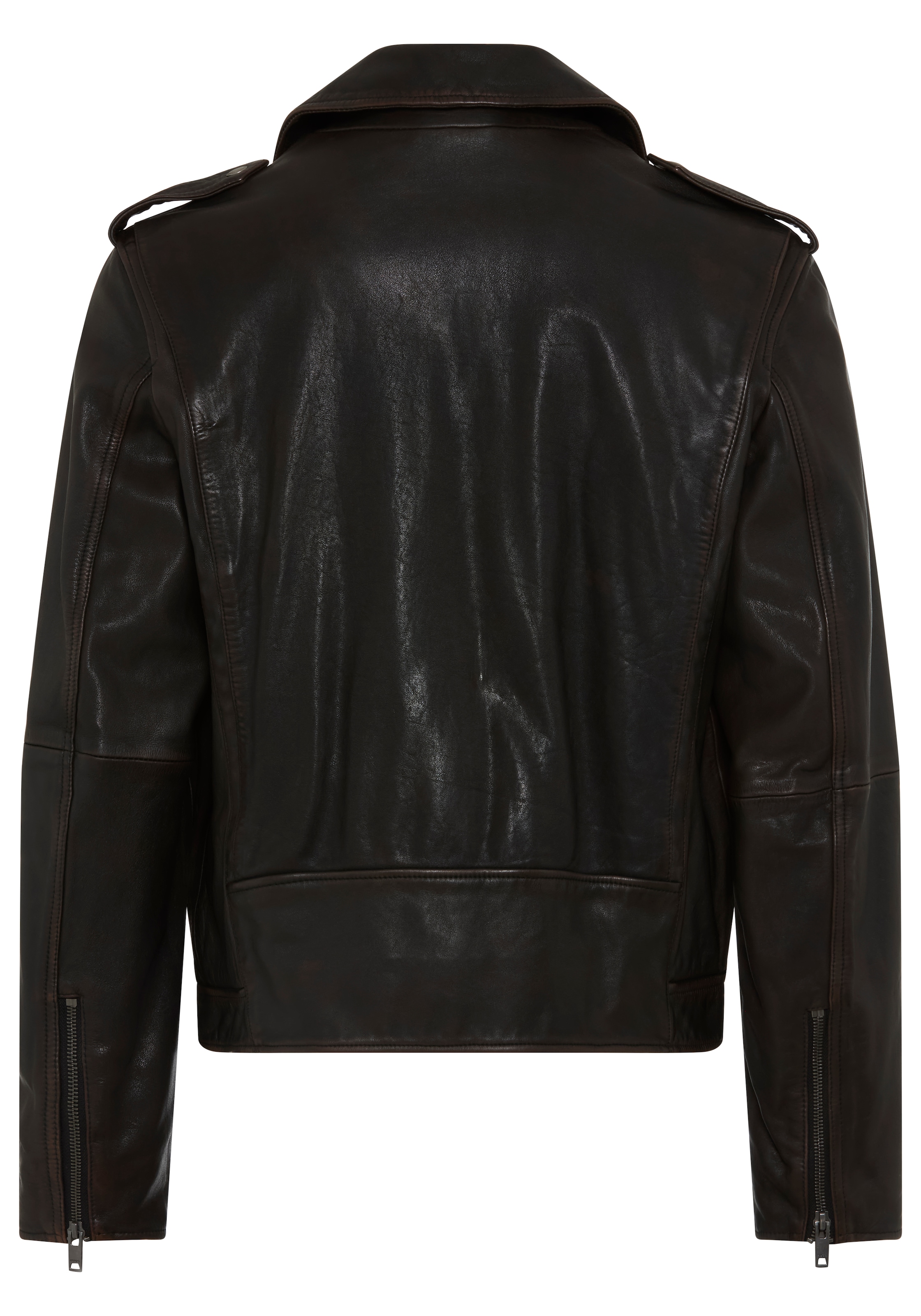 HUGO Lederjacke »Levon« ohne Kapuze Biker-Style, echtes Leder, Reissverschlüsse