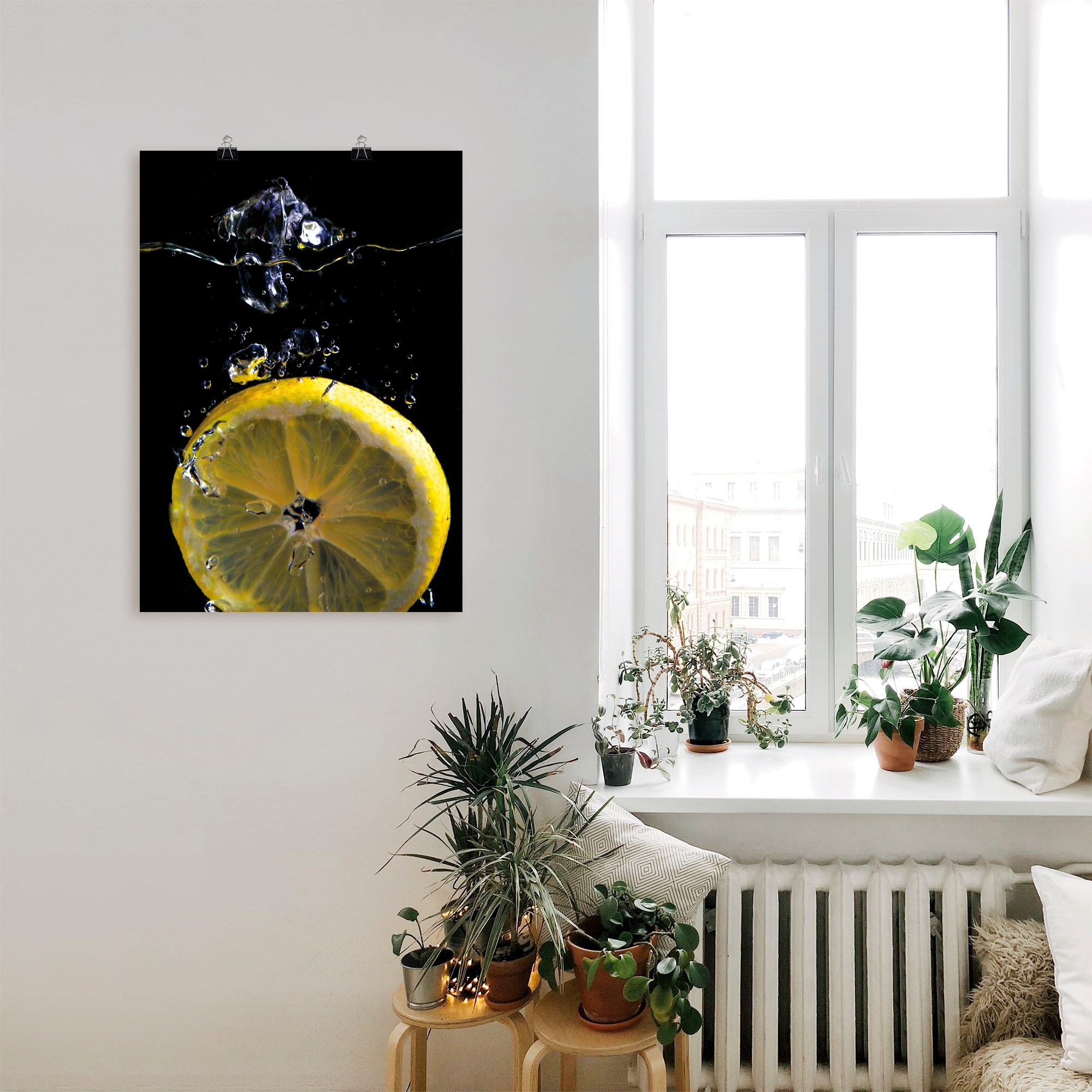 Artland Fresque murale »Zitrone« 1 cuis tlg. als Alubild, Outdoorbild, Leinwandbild, Poster in verschied. Grössen