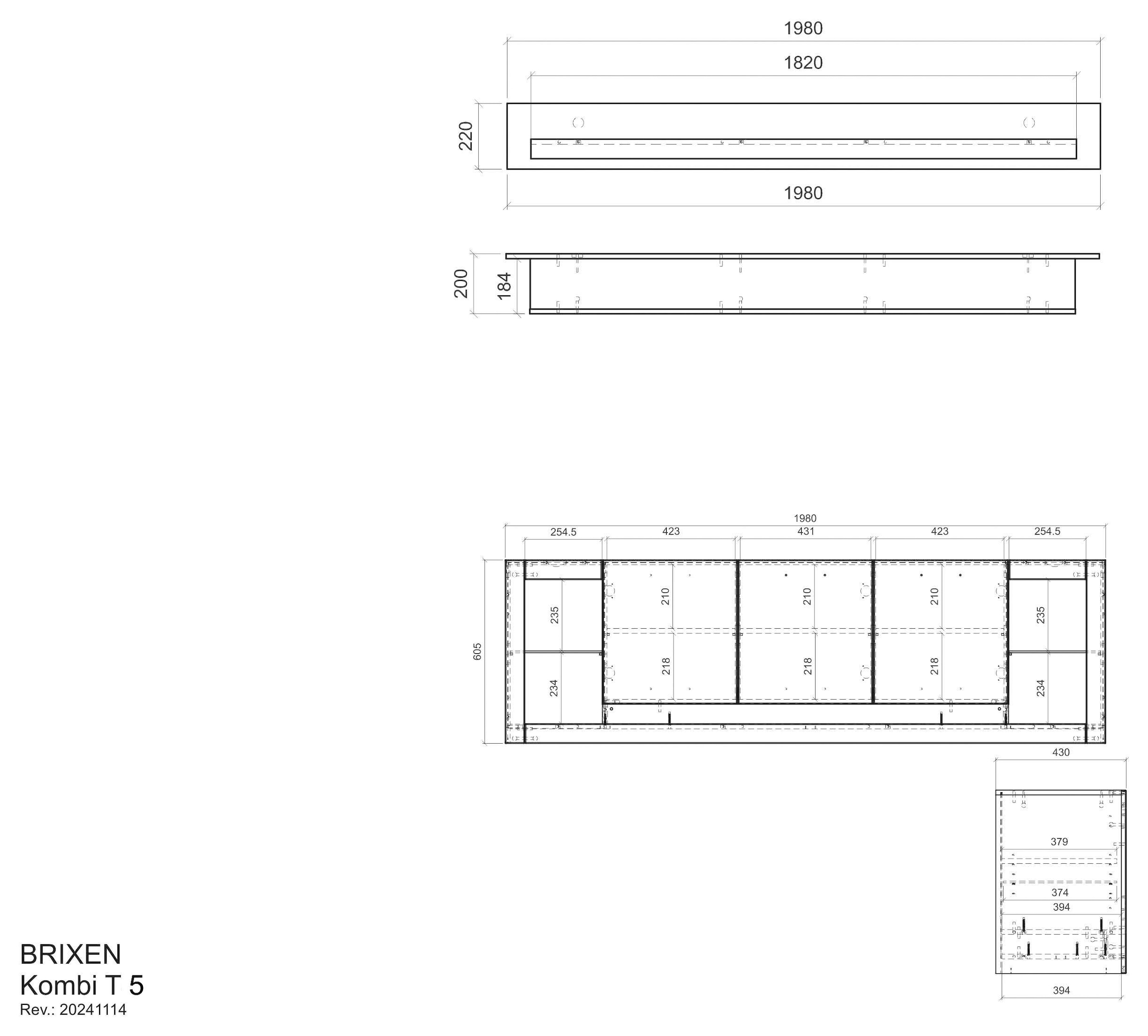 Home affaire Meuble mural »Brixen, moderne Anbauwand, Wohnzimmer-Set, Eiche Evoke Dekor mit Weiss« Ensemble, 2 cuis tlg.