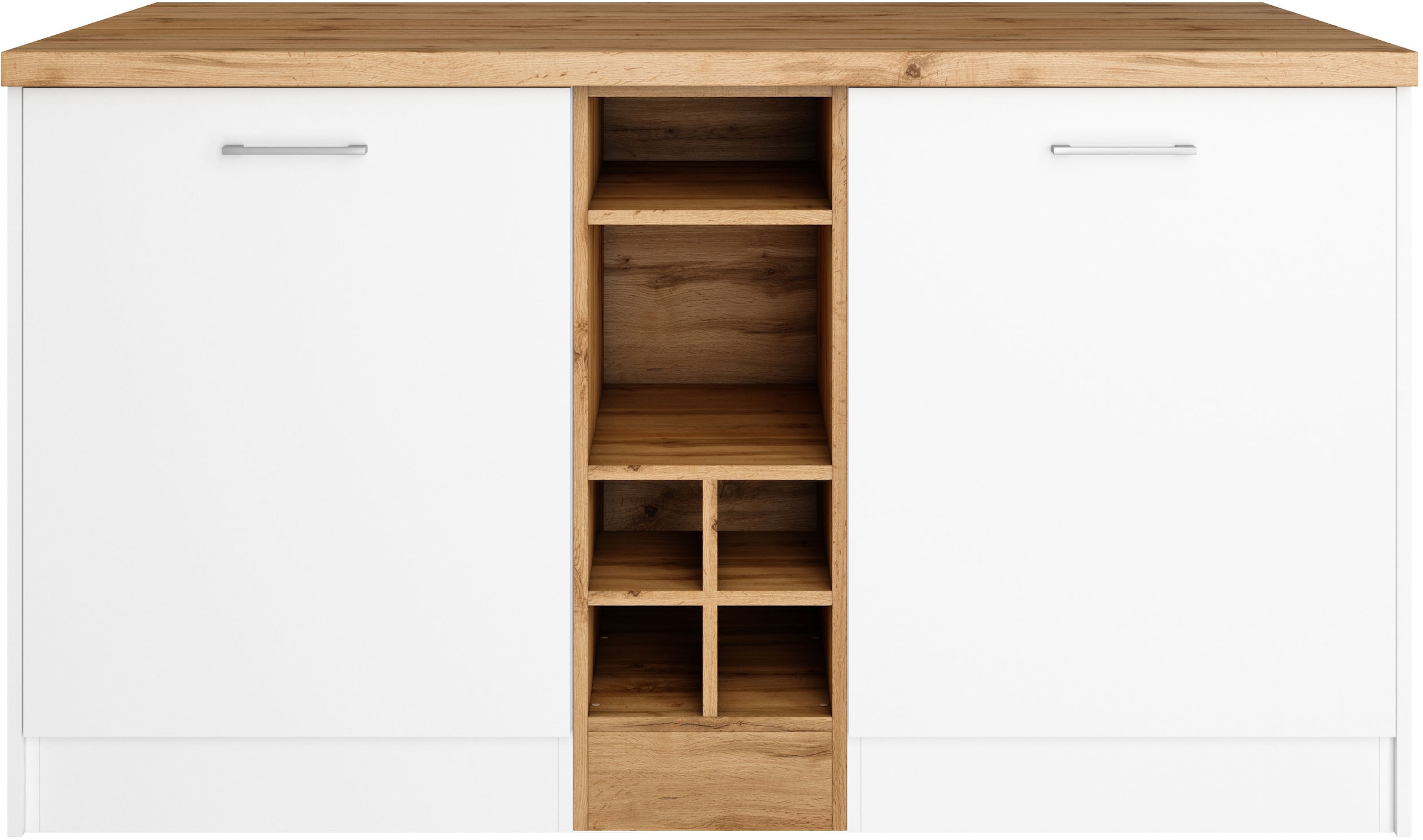 KOCHSTATION Ilot de cuisine »KS-Milan« dimensions 153/100 cm, beaucoup d’espace de rangement, lieu central : cuisine
