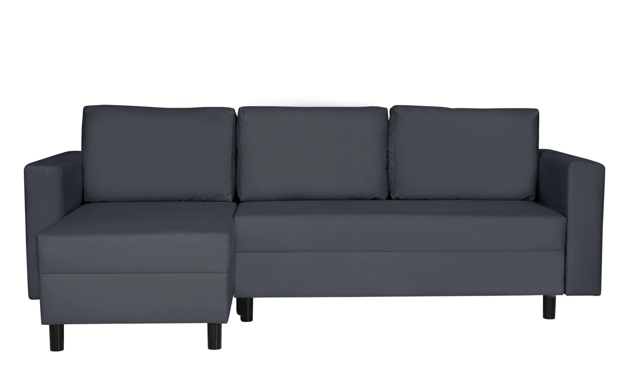 Home affaire Ecksofa »GLENOE Schlafsofa mit Bettkasten, Recamiere beidseitig montierbar« L-Form, Masse B/T/H: 230/135/84,5 cm, Velvet & Struktur weich