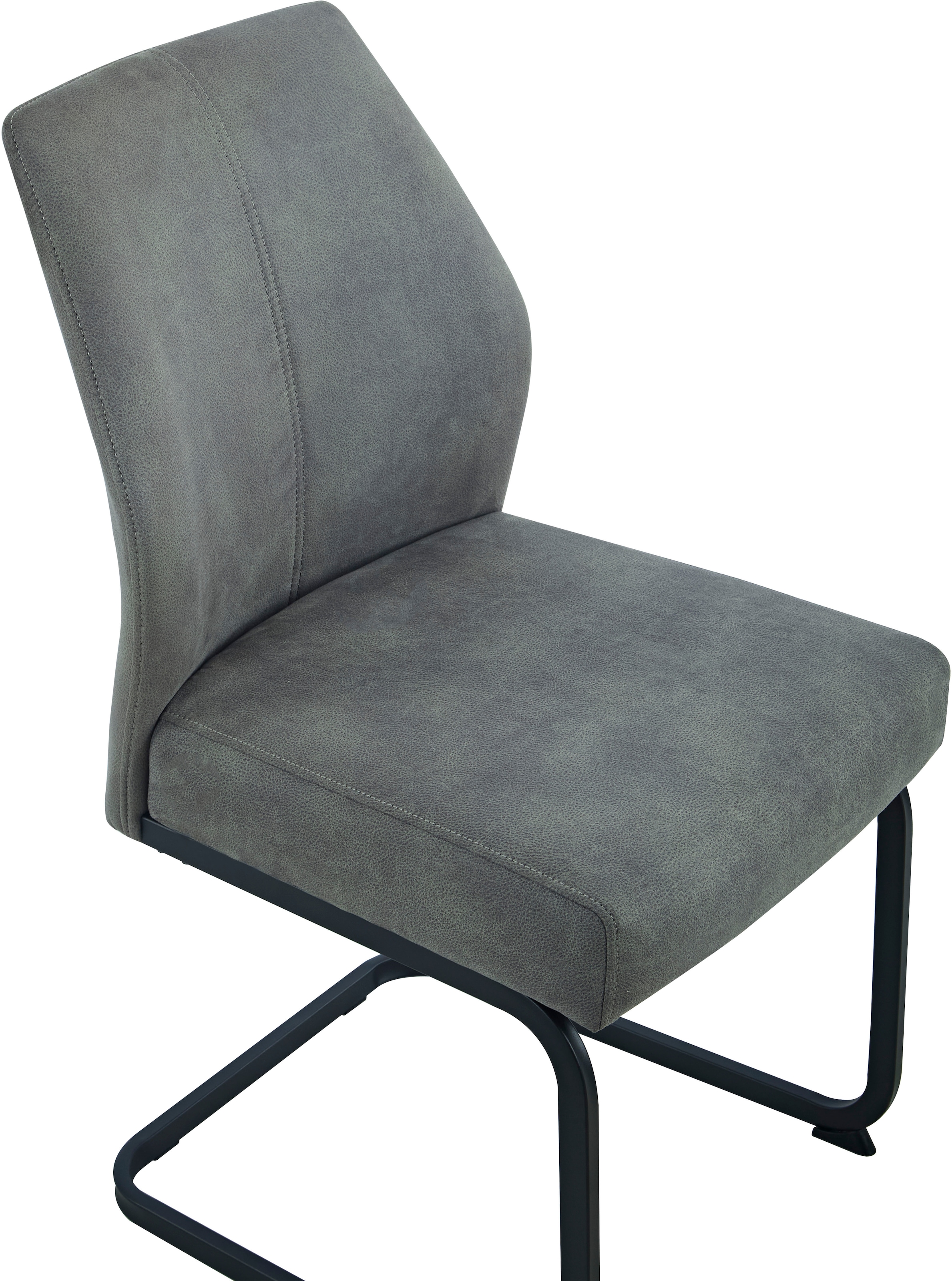 HELA Ensemble de salle à manger »ISAR« Set, 5 tlg. 5tlg., Marmoroptik (glänzend), Schwingstuhl, Federkorb