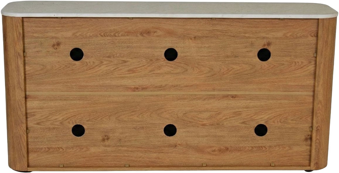 Jahnke Buffet »TRESOR SB 150« Buffet bas, aspect marbre, sans poignées, 3 portes, largeur : 150 cm