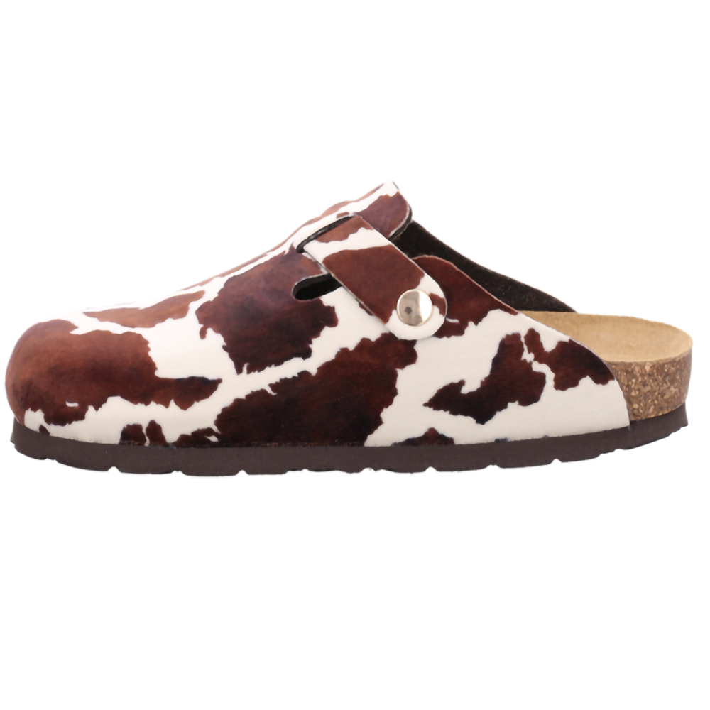 Rohde Clog »Alba«  Hausschuh, Mule mit allover Kuhflecken Muster