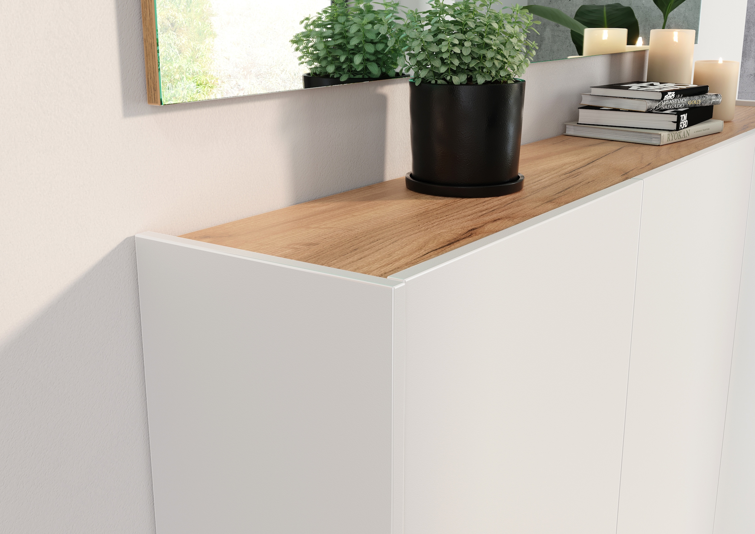 GERMANIA Mehrzweckschrank »GW-Libbiano« 1 Stk. tlg. , ideal für schmale Flure, Breite 138 cm, in 3 verschiedenen Höhen