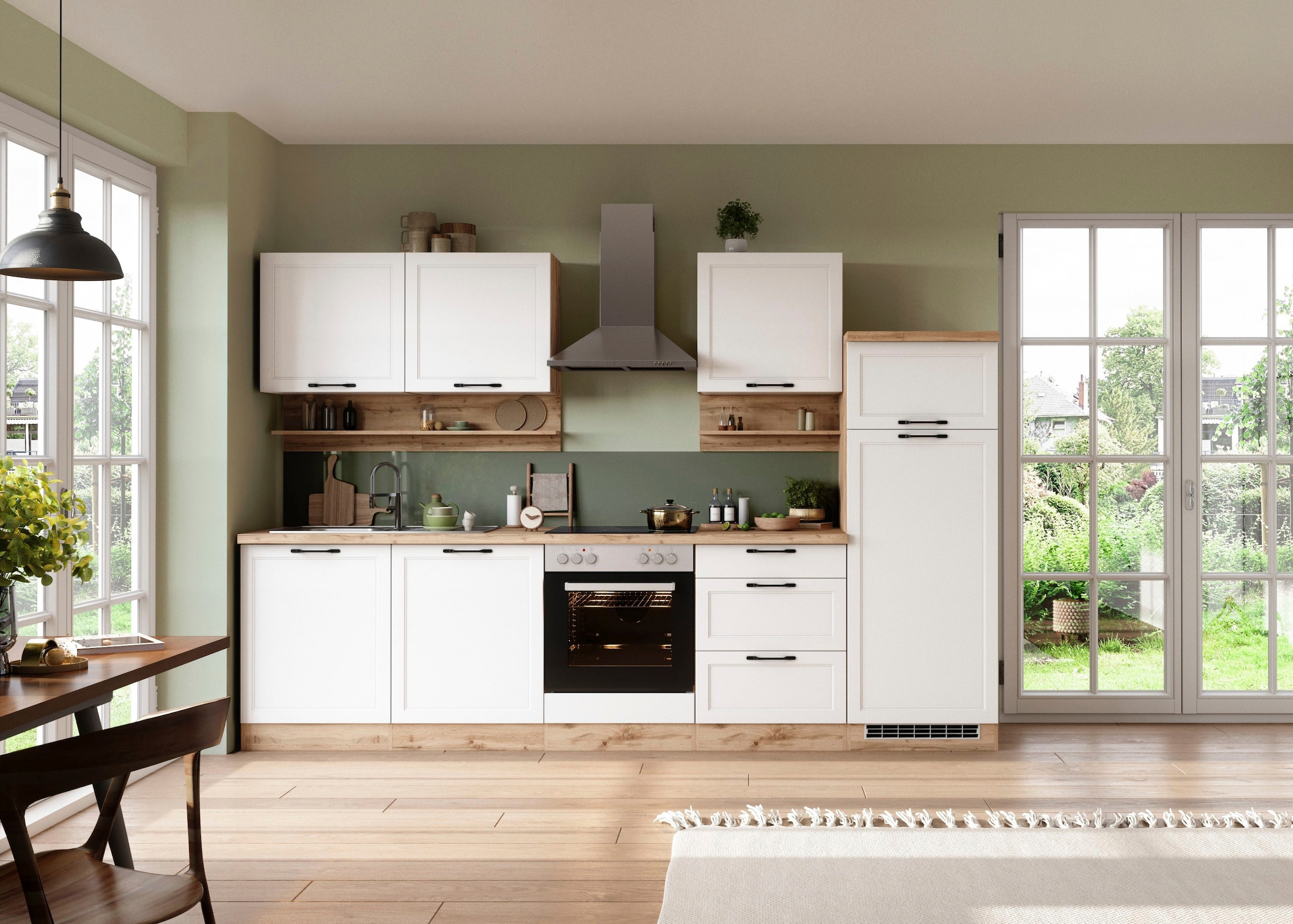 KOCHSTATION Kitchenette »KS-Lana« largeur 300 cm, avec ou sans appareils électriques au choix