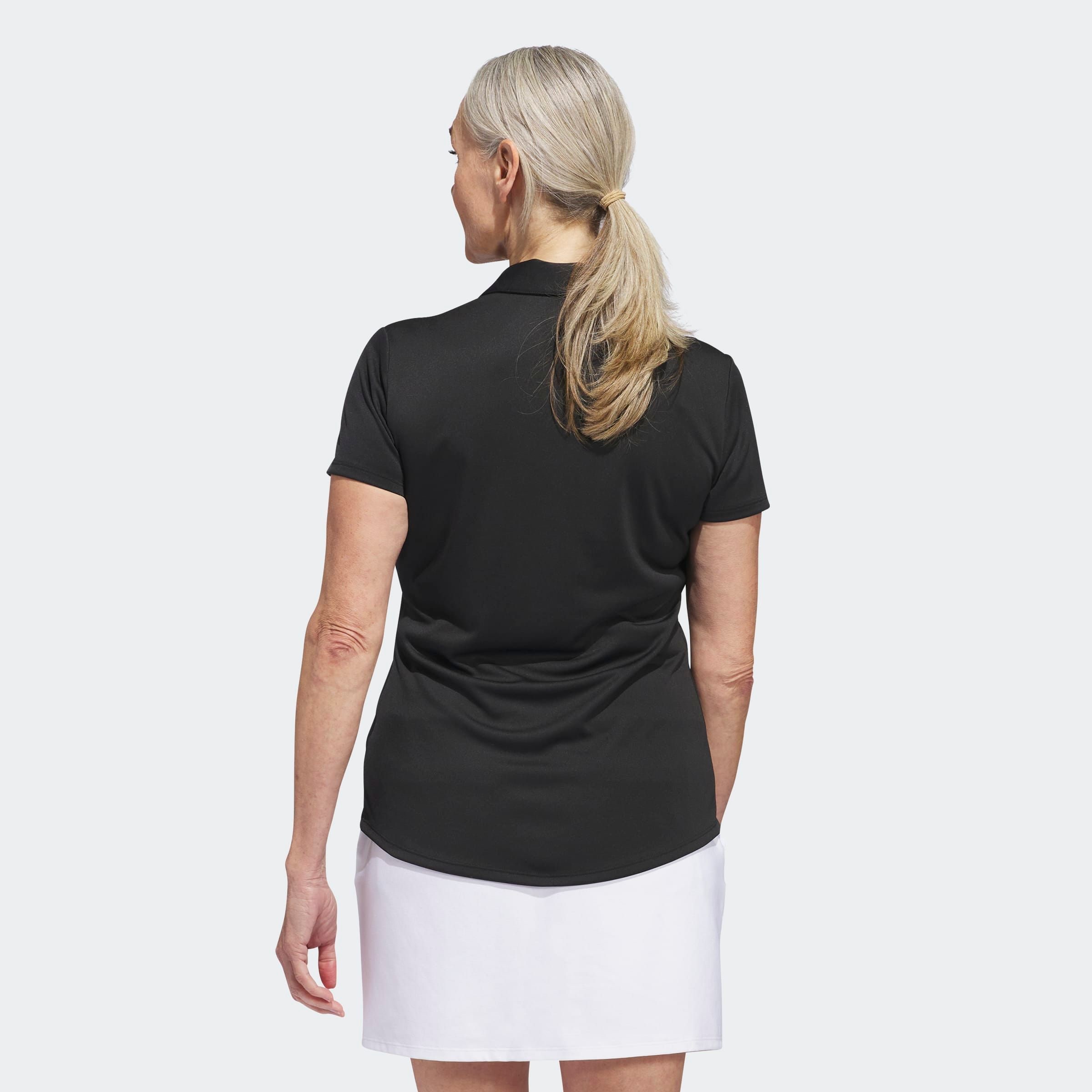 adidas Performance Poloshirt »SOLID PERFORMANCE SHORT SLEEVE FÜR DAMEN« mit Druckknopfverschluss, aus Polyester, leichtes Pikeematerial