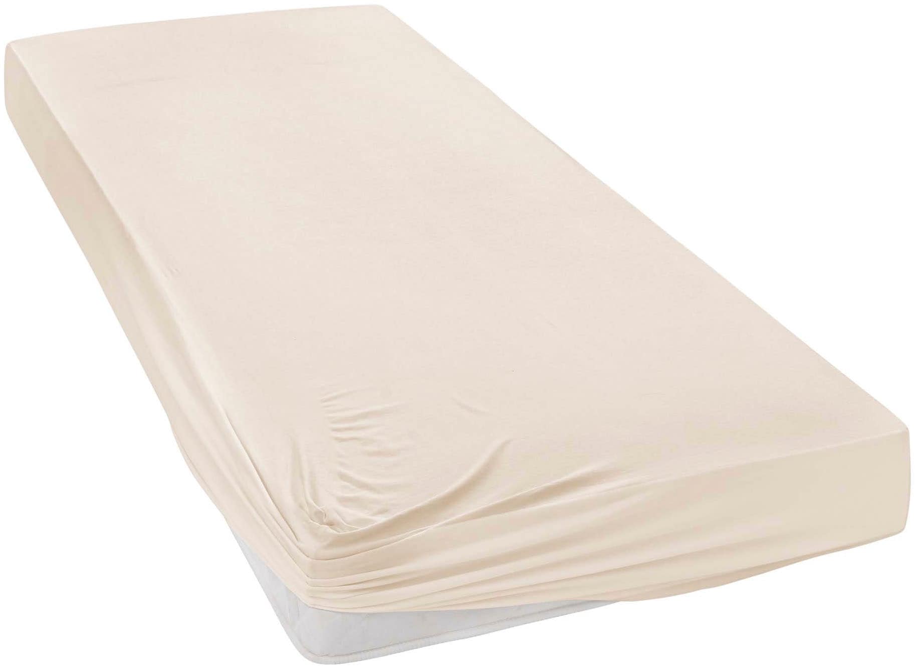 Janine Spannbettlaken »MAKO-FEINJERSEY 5007« aus 100% Baumwolle, für Matratzen bis 26 cm Höhe