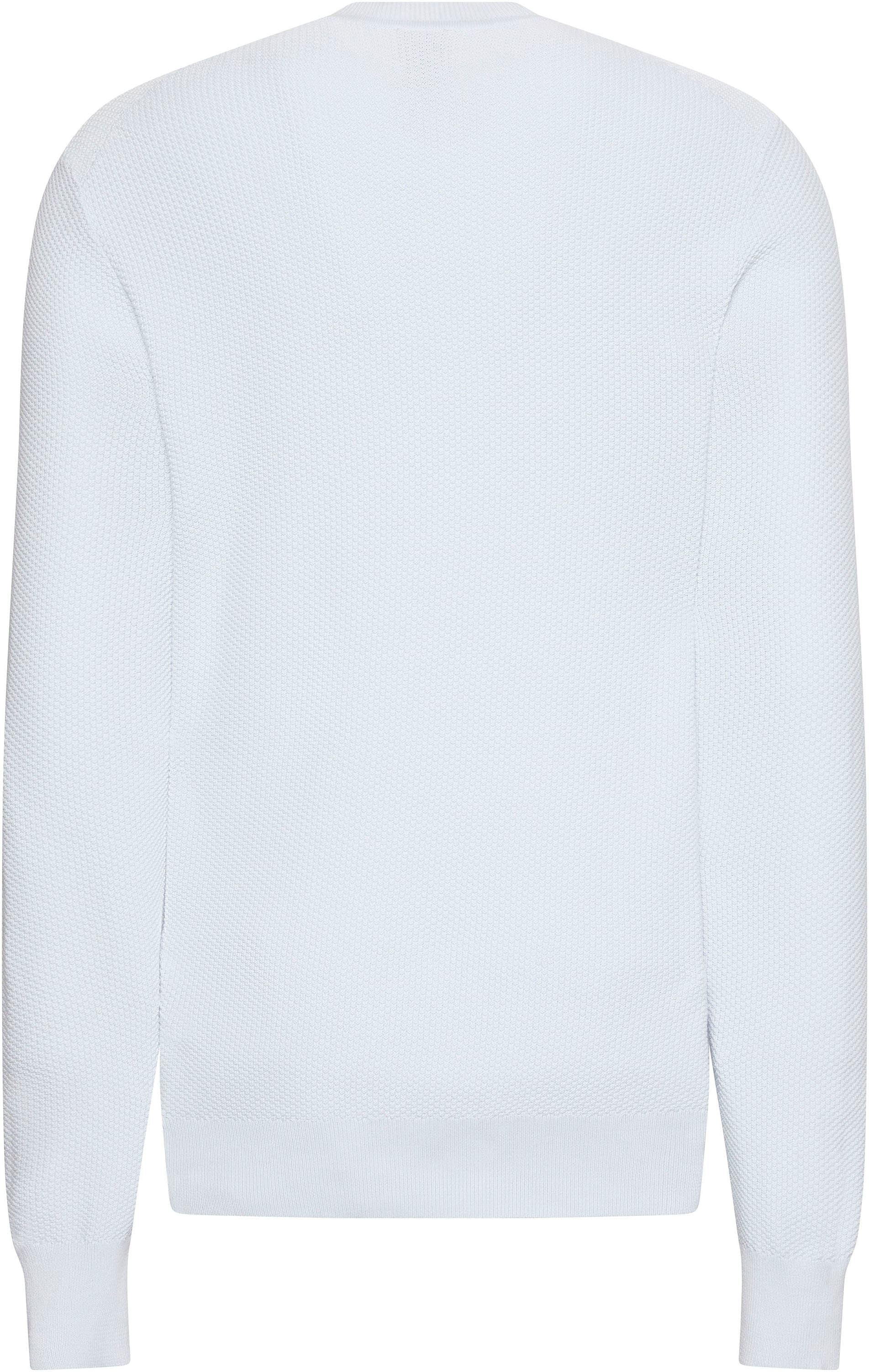 Calvin Klein Pull à col rond »LS TEXTURED COTTON CREWNK SWEATE« Regular fit mit Rundhalsausschnitt