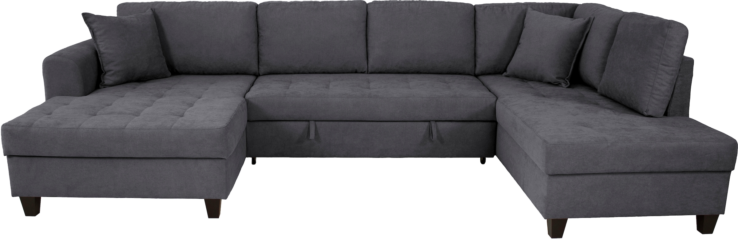 Trends by HG Paysage de salon »Moritz U-Form, B: 324 cm« mit Bettfunktion, Bettkasten & Zierkissen