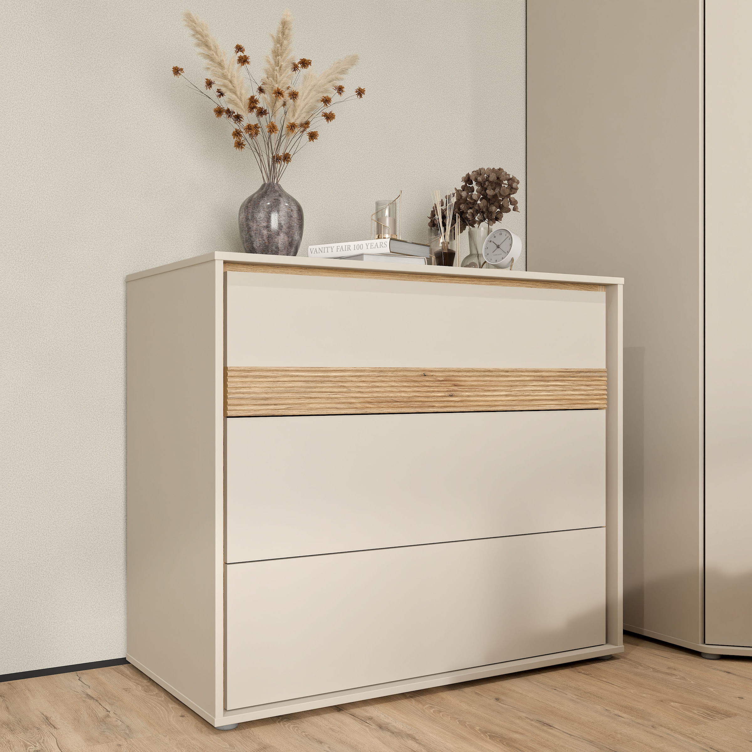 FORTE Commode à tiroirs L/H/P 96,3/84,1/50,2 cm