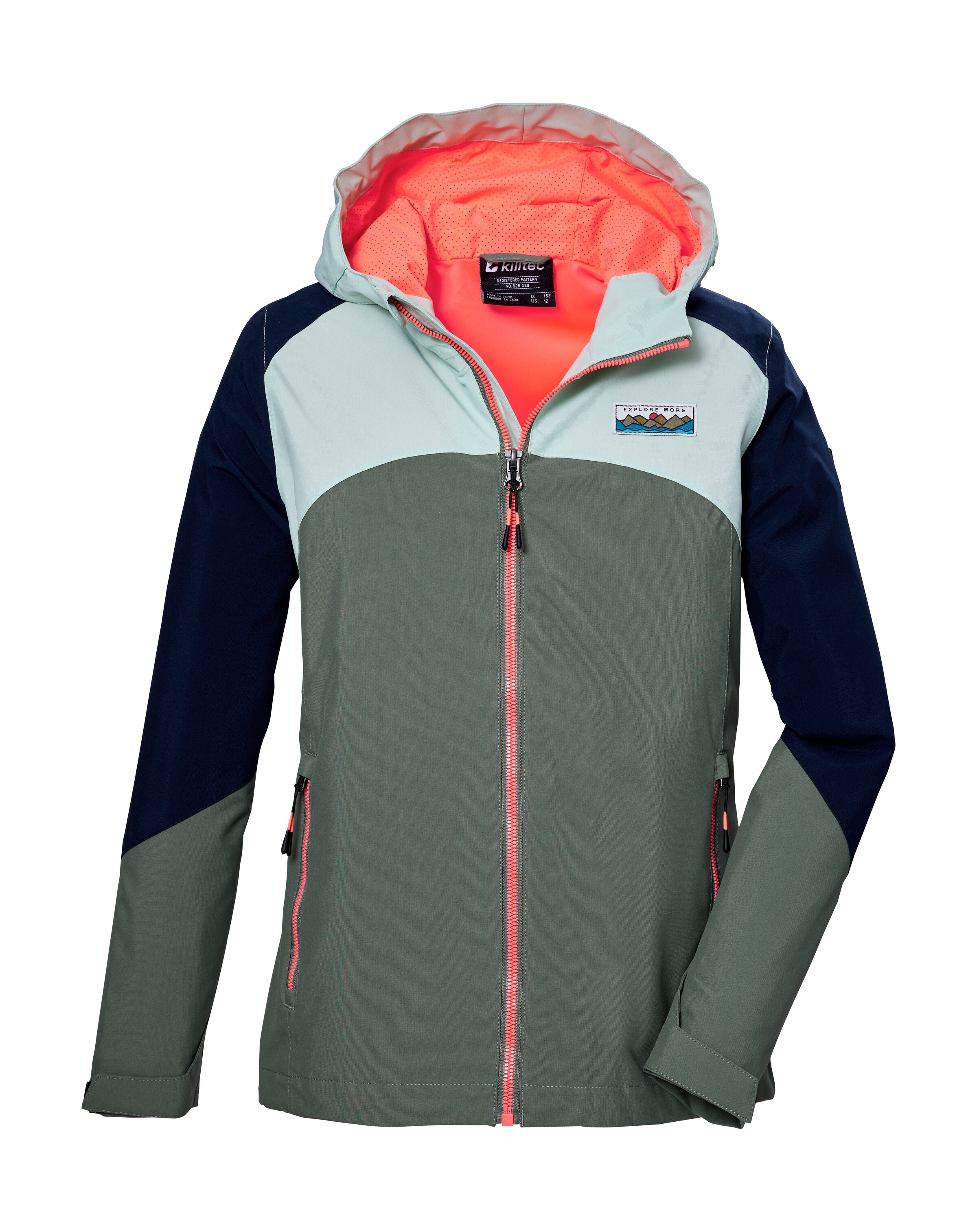 Killtec Veste fonctionnelle »KOS 150 GRLS JCKT« Wind- und wasserdichte Kinderjacke mit verstellbarer Kapuze