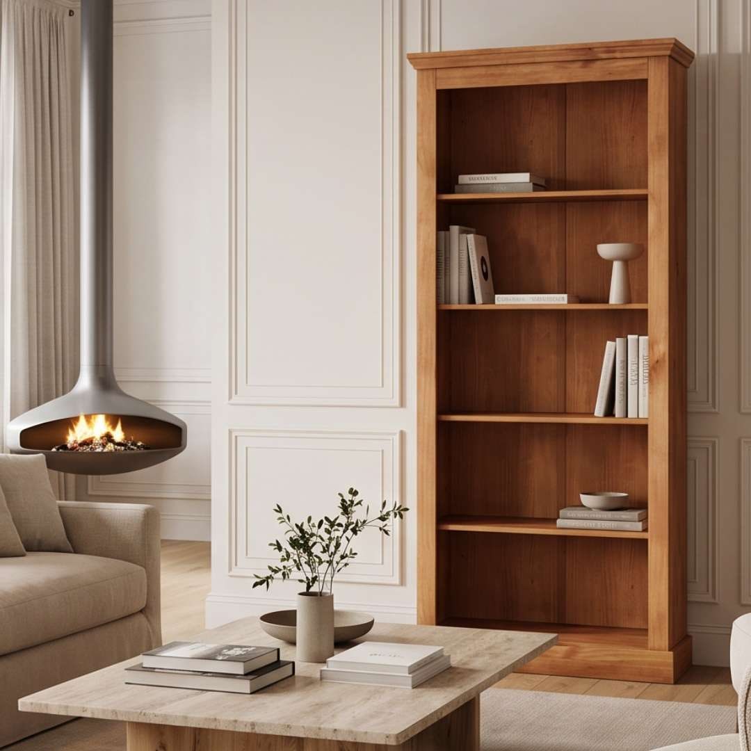 GOODproduct Étagère à livres »Selma, Standregal, Stauraumregal, aus massivem Kiefernholz. FSC®« mit 1 festen und 3 verstellbaren Einlegeböden, Breite 80cm, Höhe 180cm