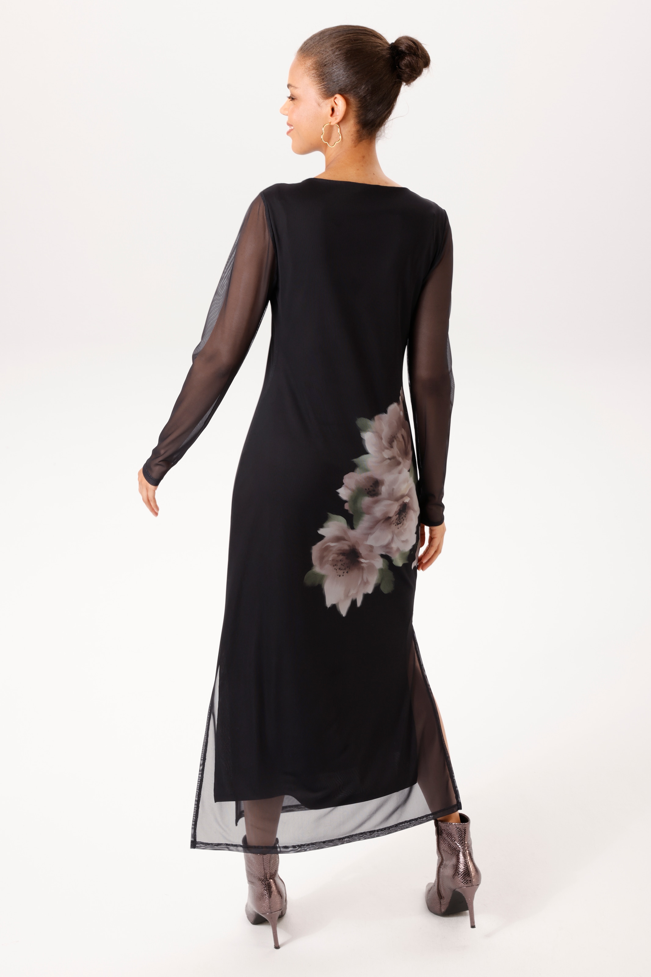 Aniston CASUAL Maxikleid mit grossflächigen Batikblüten - NEUE KOLLEKTION