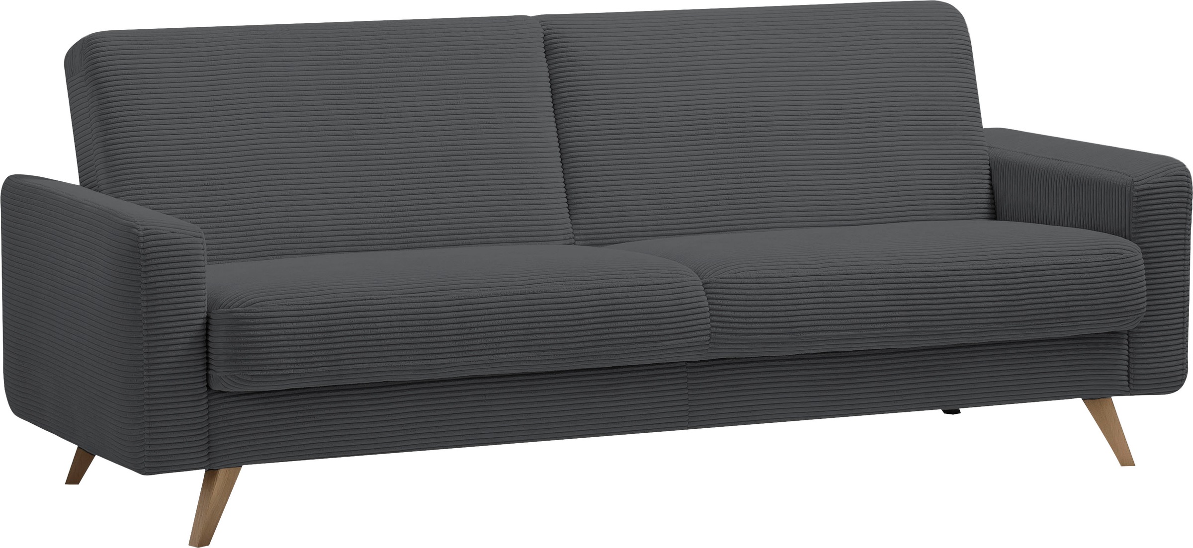 exxpo - sofa fashion 3-places »Samso, elegant und bequem, aktueller Cord Bezug, Kippcouch« hochwertige Verarbeitung, Schlafsofa inkl. Bettfunktion und Bettkasten