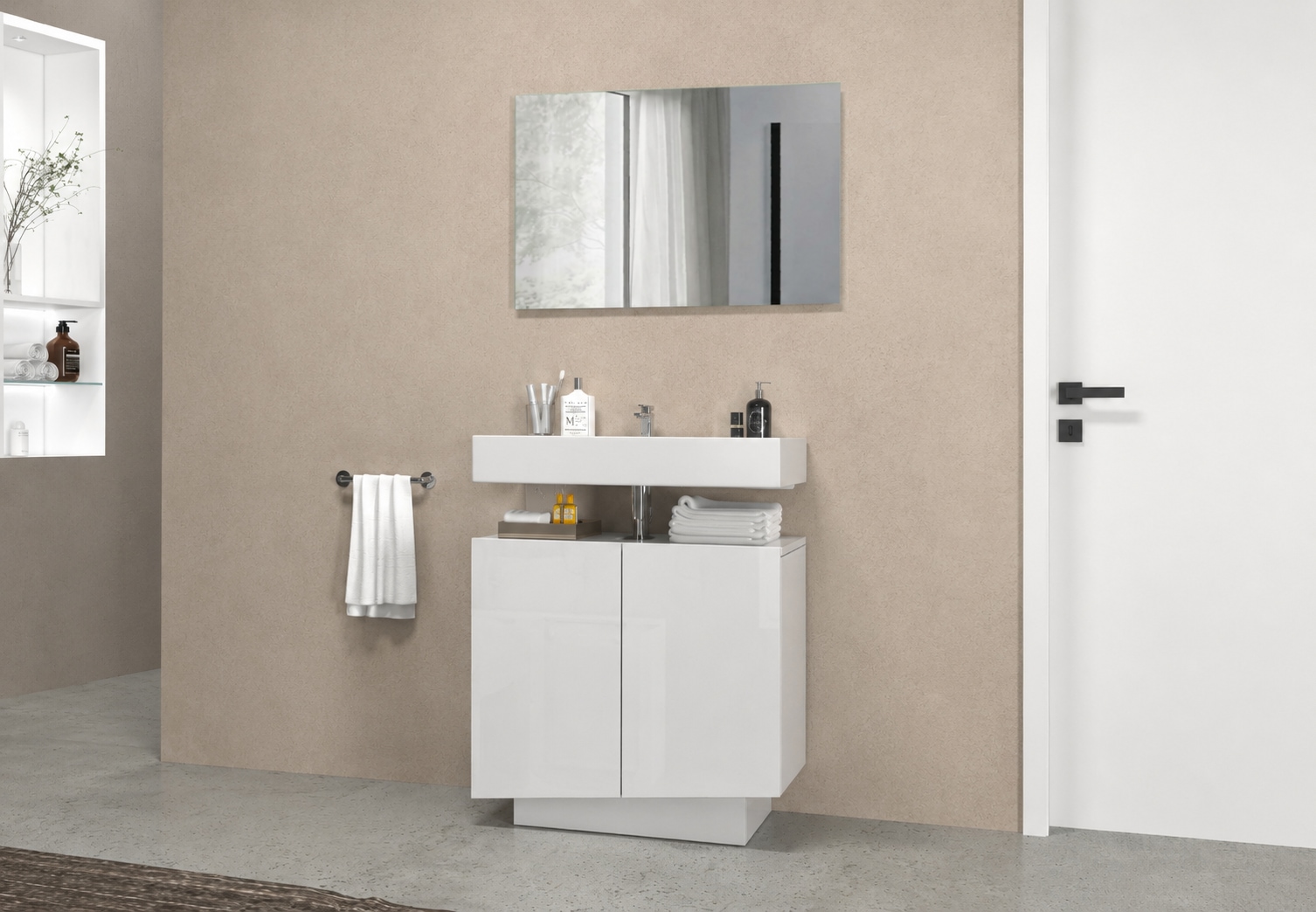 welltime Miroir de salle de bain »Vela, Spiegel in zwei Breiten 55 und 75 cm« Breite 55 cm-Passend zur Serie Vela