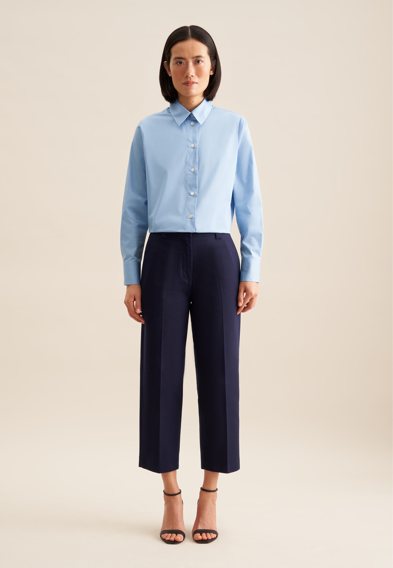 seidensticker Hemdbluse »Schwarze Rose«, Langarm Kragen Uni
