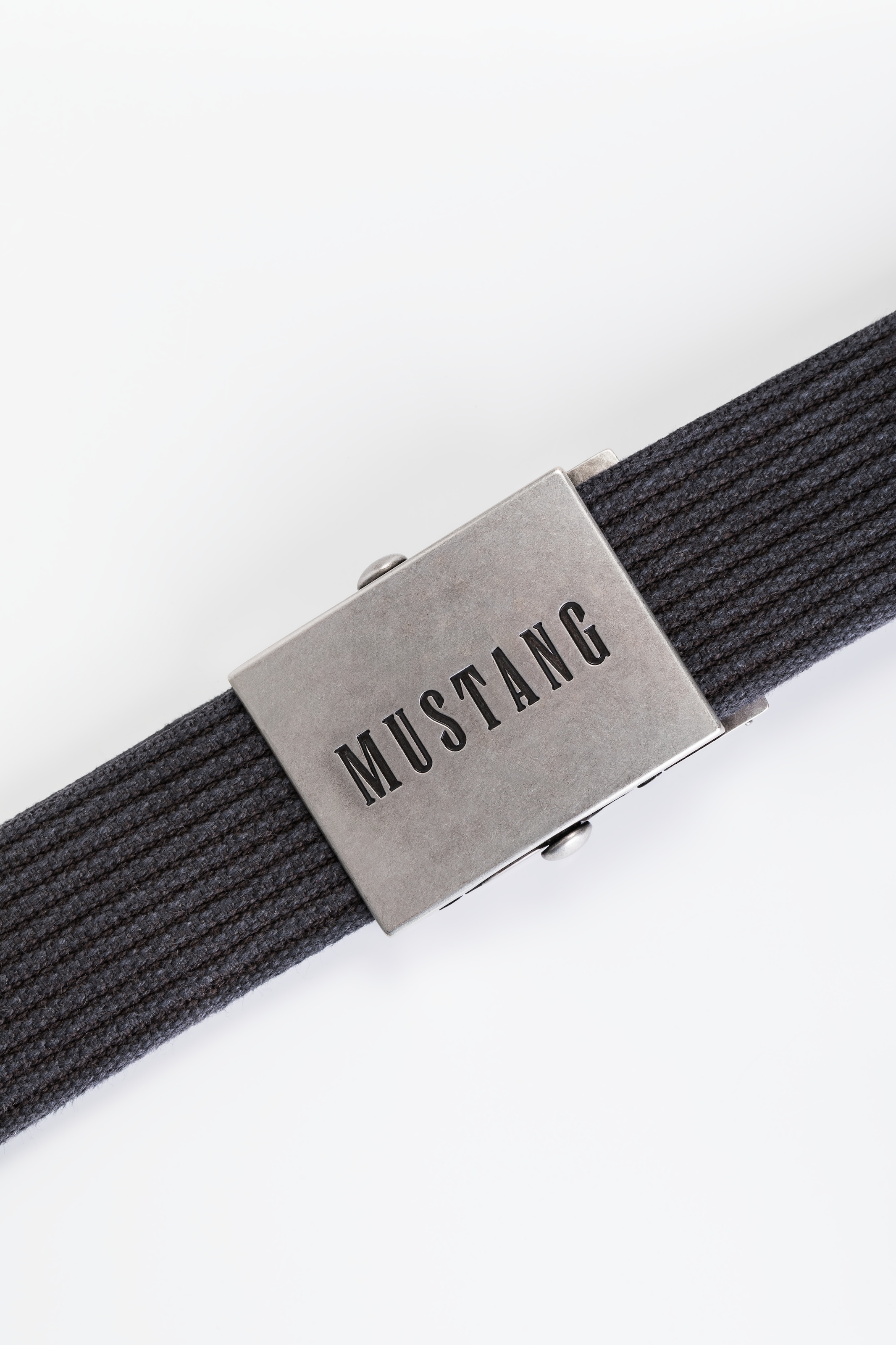 MUSTANG Stoffgürtel »"Tucker"« mit gewaschenem Rillenband, 4 cm breit, aus Baumwolle, kürzbar