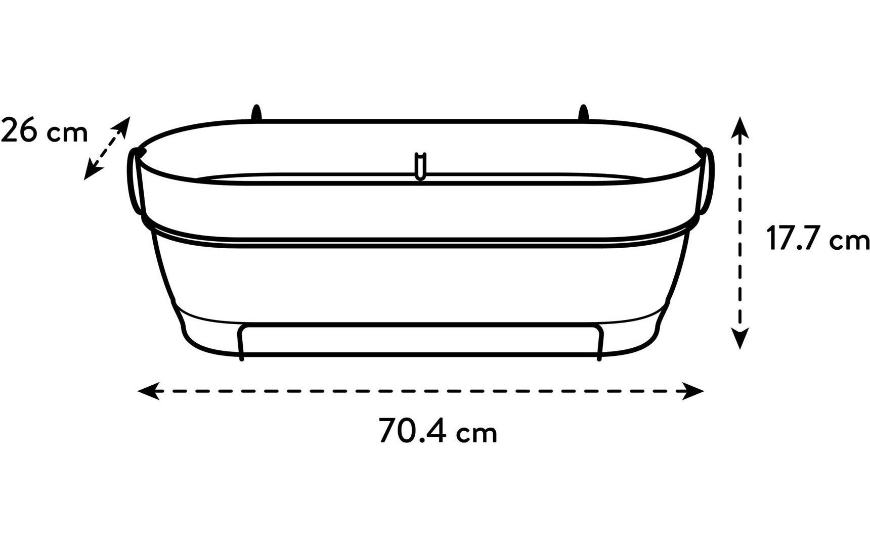 Elho Blumentopf »Vibia Campana Balkonkasten Allin1 70 cm«