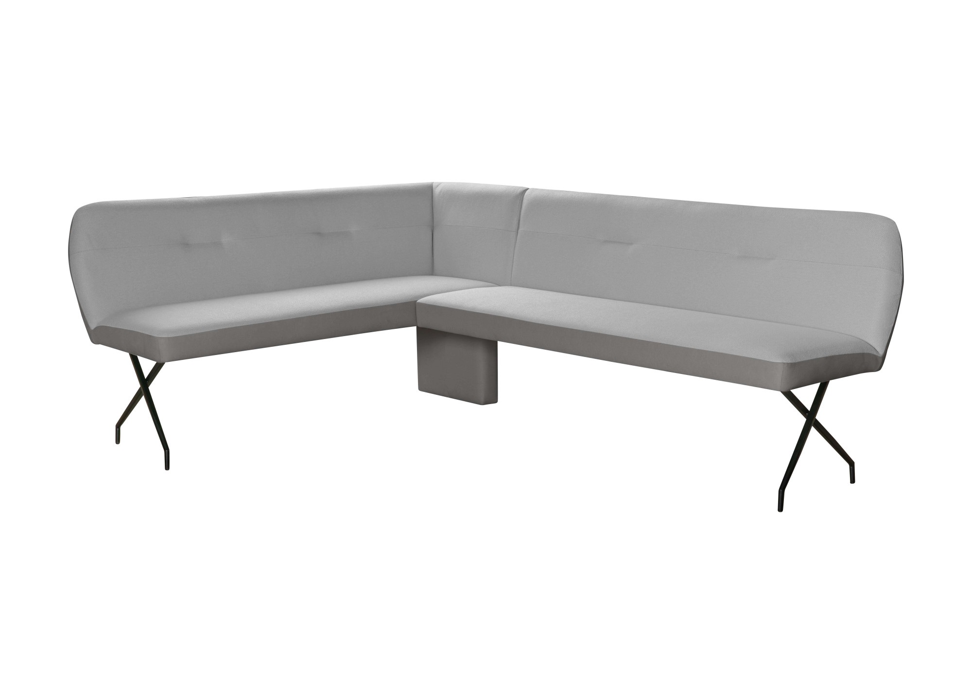 GOODproduct Eckbankgruppe »Bruna Essecke, Sitzgruppe, Eckbankgruppe, Küchenbankgruppe« Set, 4tlg, 4 tlg. tlg. Stuhl: 360° drehbar (Rückst.), 2-Stoff-Design. Wellenfederung Eckbank