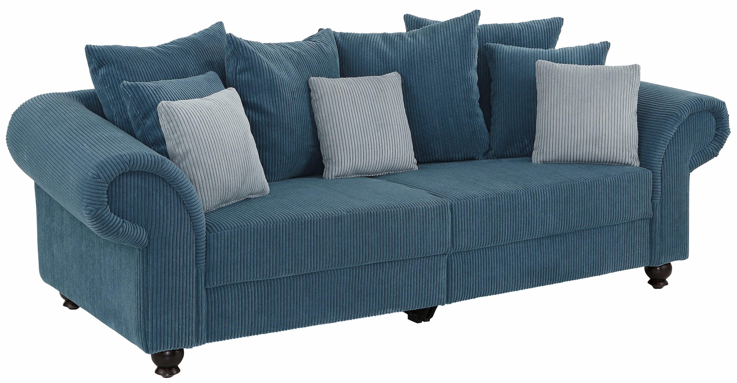 Home affaire Canapé Big »King Henry Mega Sofa, viel Platz, Breite 242cm, Federkern« avec rembourrage décontracté et nombreux coussins amovibles
