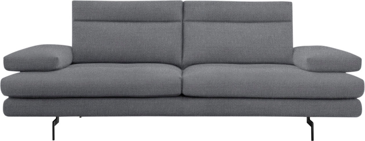 CALIA ITALIA 3,5-places »Toby Wing, 228 cm breit, italienisches Designsofa, Megasofa« incl. réglage de la profondeur d'assise et fonction accoudoir, pieds noir mat