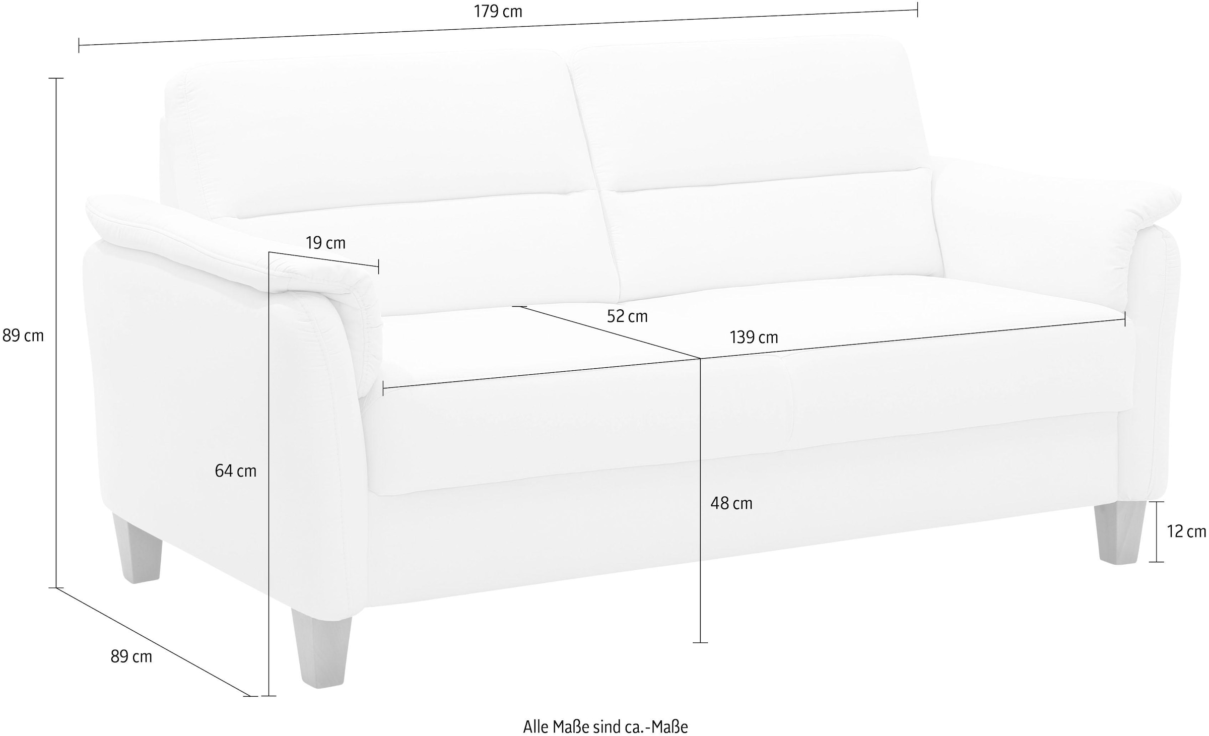 Home affaire 2,5-Sitzer »Palmera, B: 179 cm« mit Federkern
