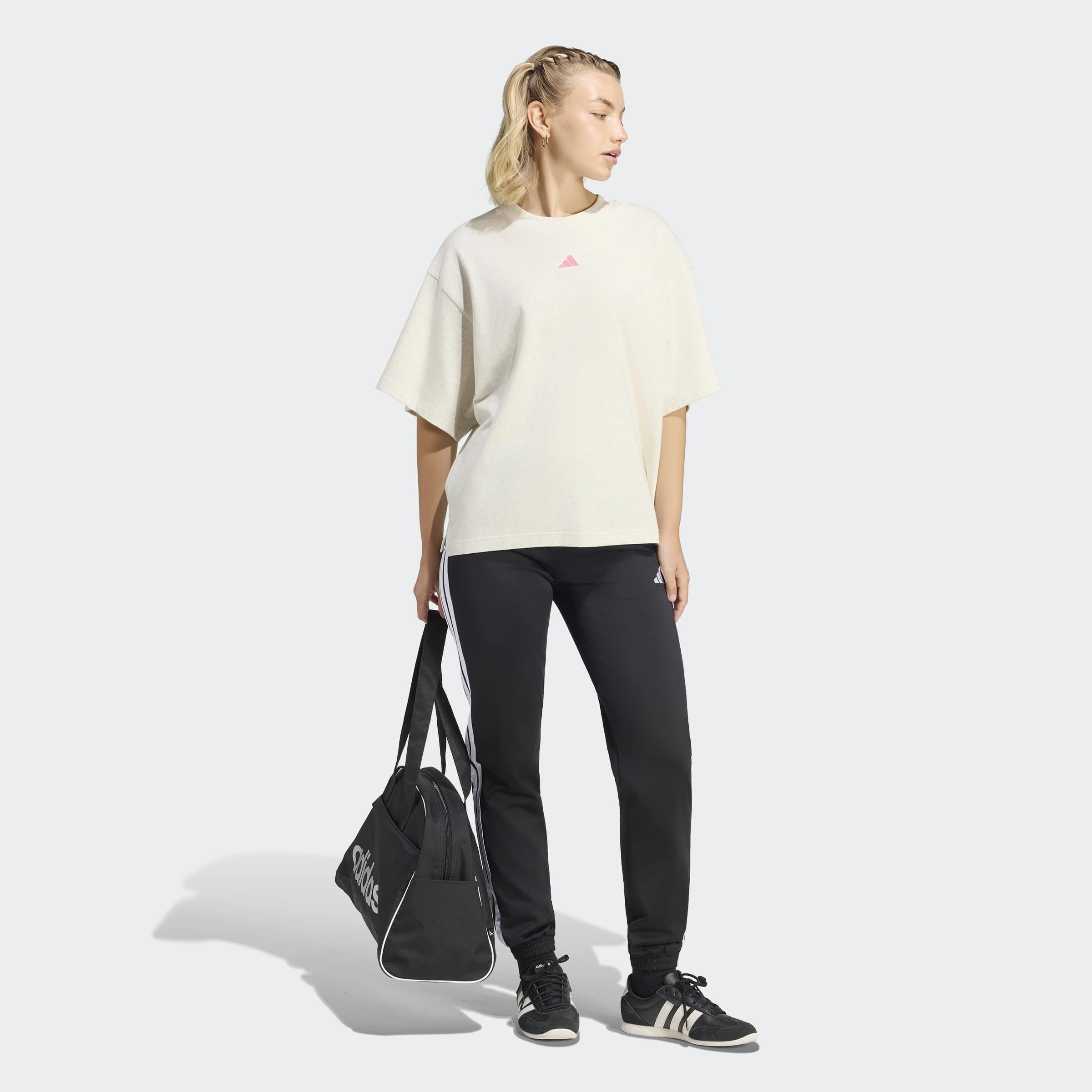 adidas Sportswear T-Shirt »3 STRIPES STUDIO BOYFRIEND« Print T-Shirt, locker geschnitten