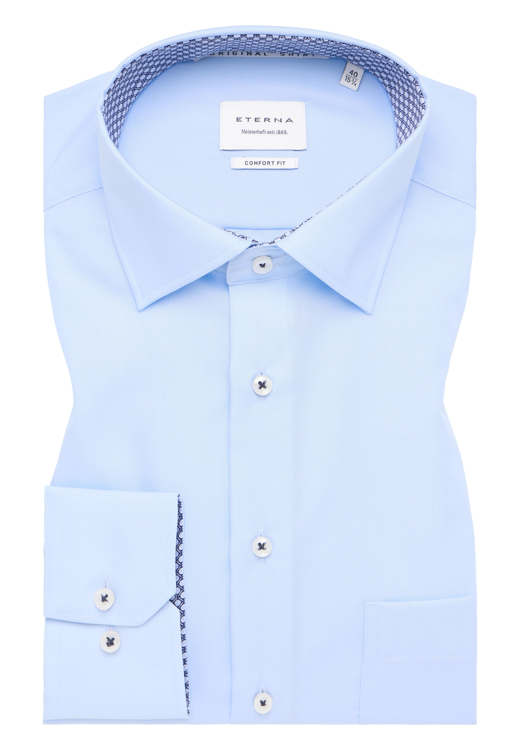 Eterna Langarmhemd »COMFORT FIT« NON IRON (bügelfrei)