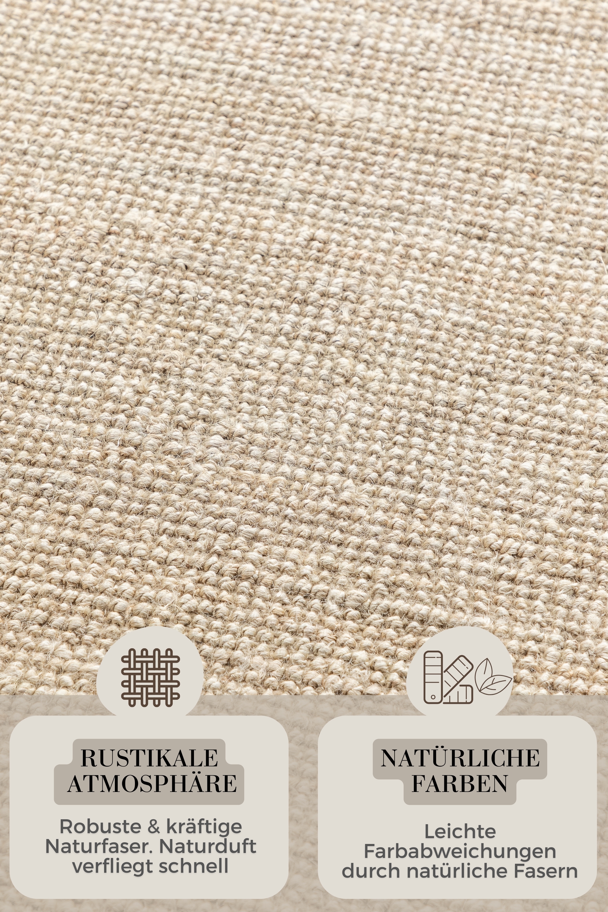 HANSE Home Tapis »Jaipur  Juteteppich,  als Läufer und in Rund« Rectangulaire 10 mm Höhe 100% Naturfaser, Wohnzimmer, Esszimmer, Schlafzimmer, GRS