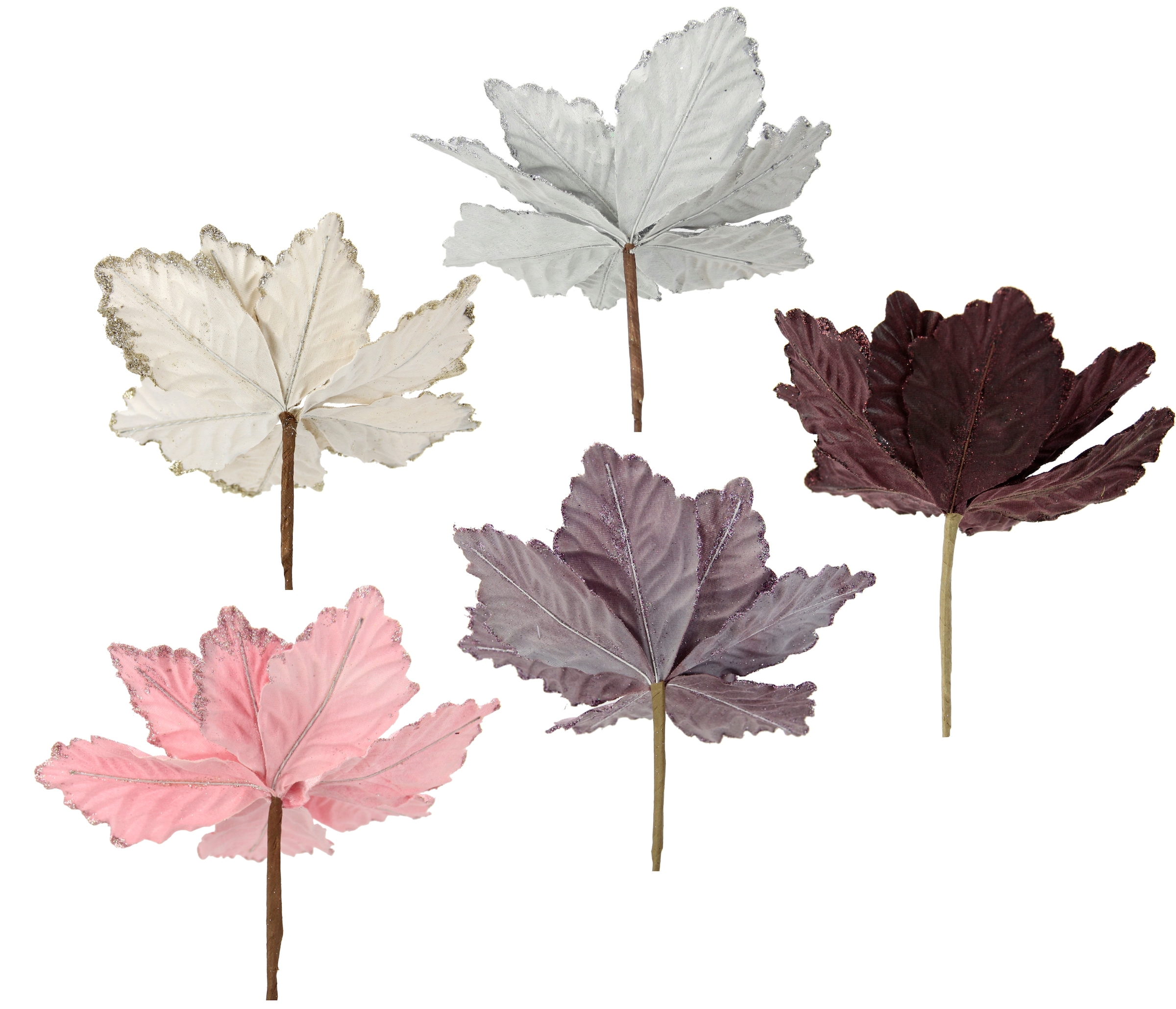 I.GE.A. Fleur artificielle »Poinsettia« Kunstblume, Dekoblume, 5er Set