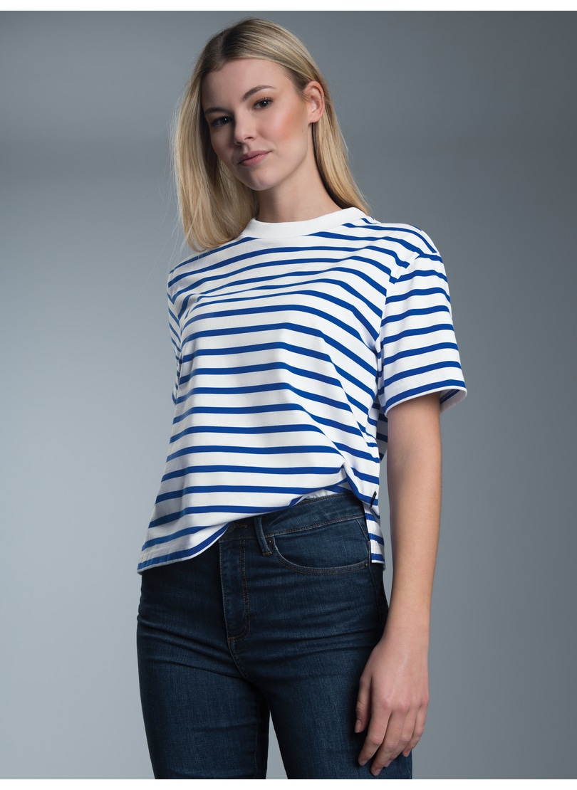 Trigema T-Shirt »TRIGEMA Cropped T-Shirt mit Ringelmuster« 1 Stk.