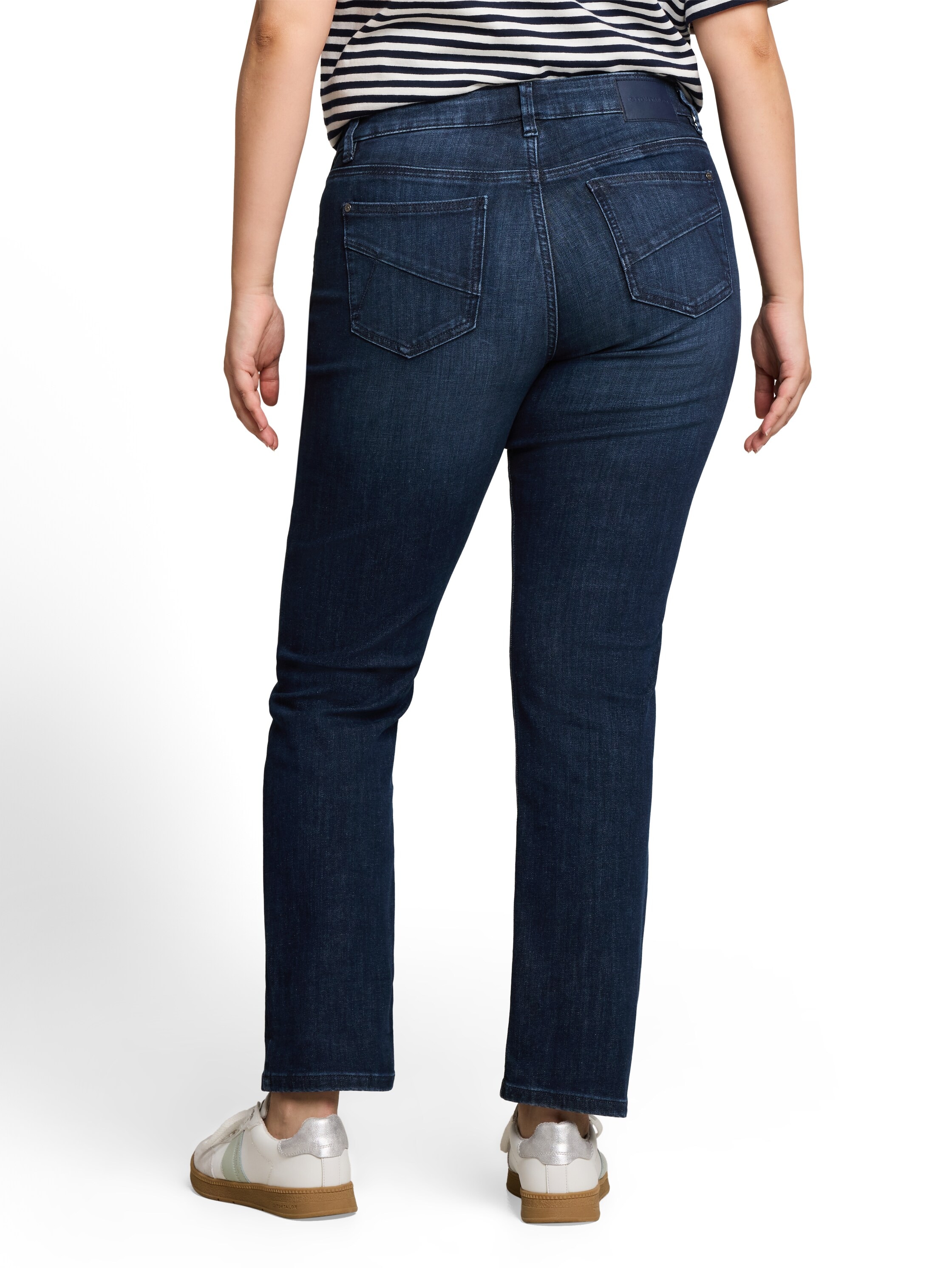 TOM TAILOR PLUS 5-Pocket-Jeans mit Leo-Print auf der Innenseite / Grosse Grössen