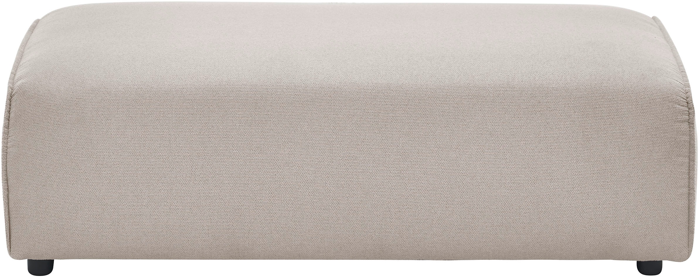 LeGer Home by Lena Gercke Hocker »PIARA, Polsterhocker mit Kedernaht, Cord, Leinenoptik o. Strukturstoff« zur Serie PIARA, rechteckig, schwarze Füsse, bequemer Sitzkomfort