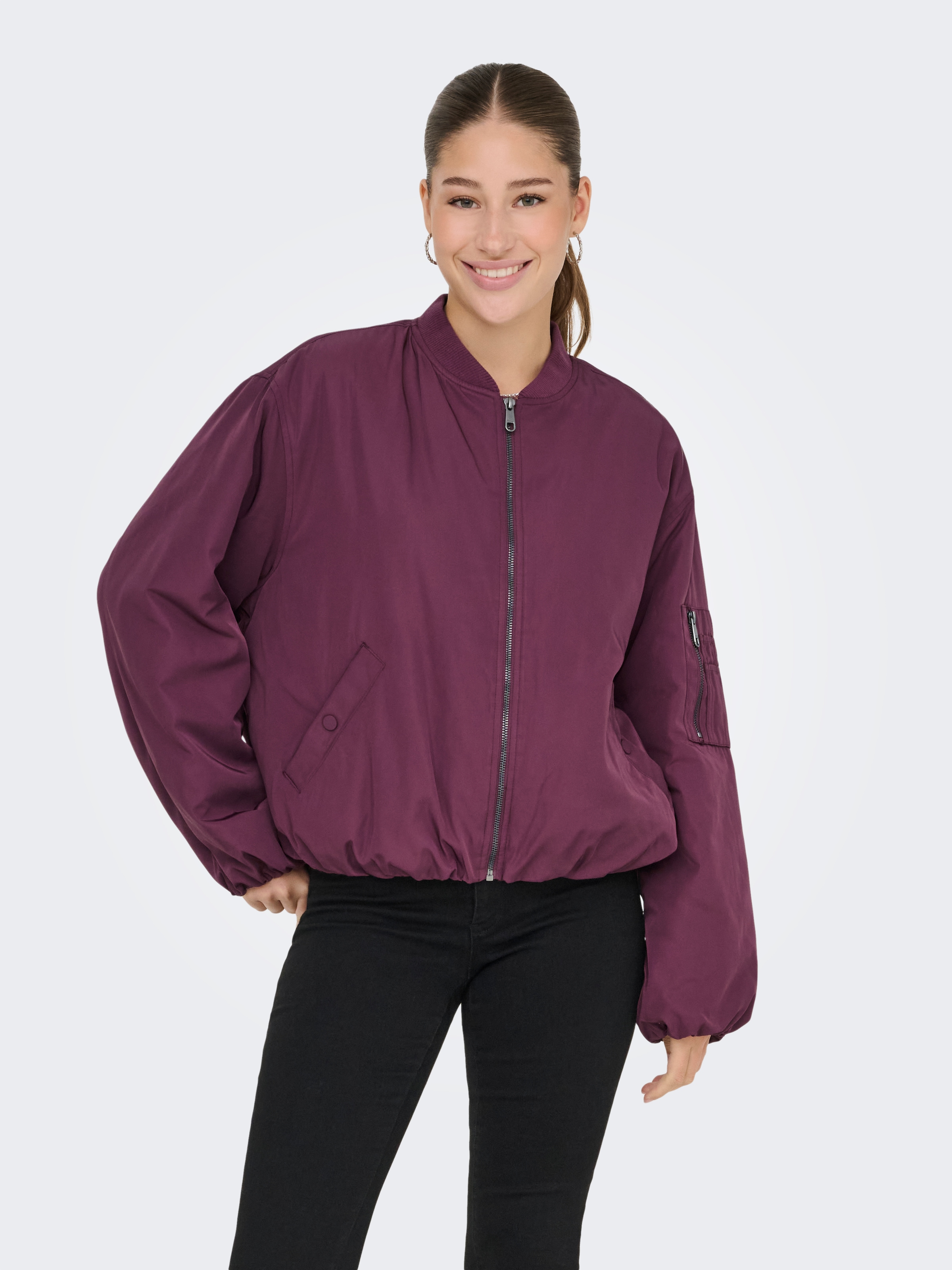 ONLY Veste bomber »ONLADEL LIFE OVERSIZED BOMBER CC OTW« sans capuche fibre synthétique,
