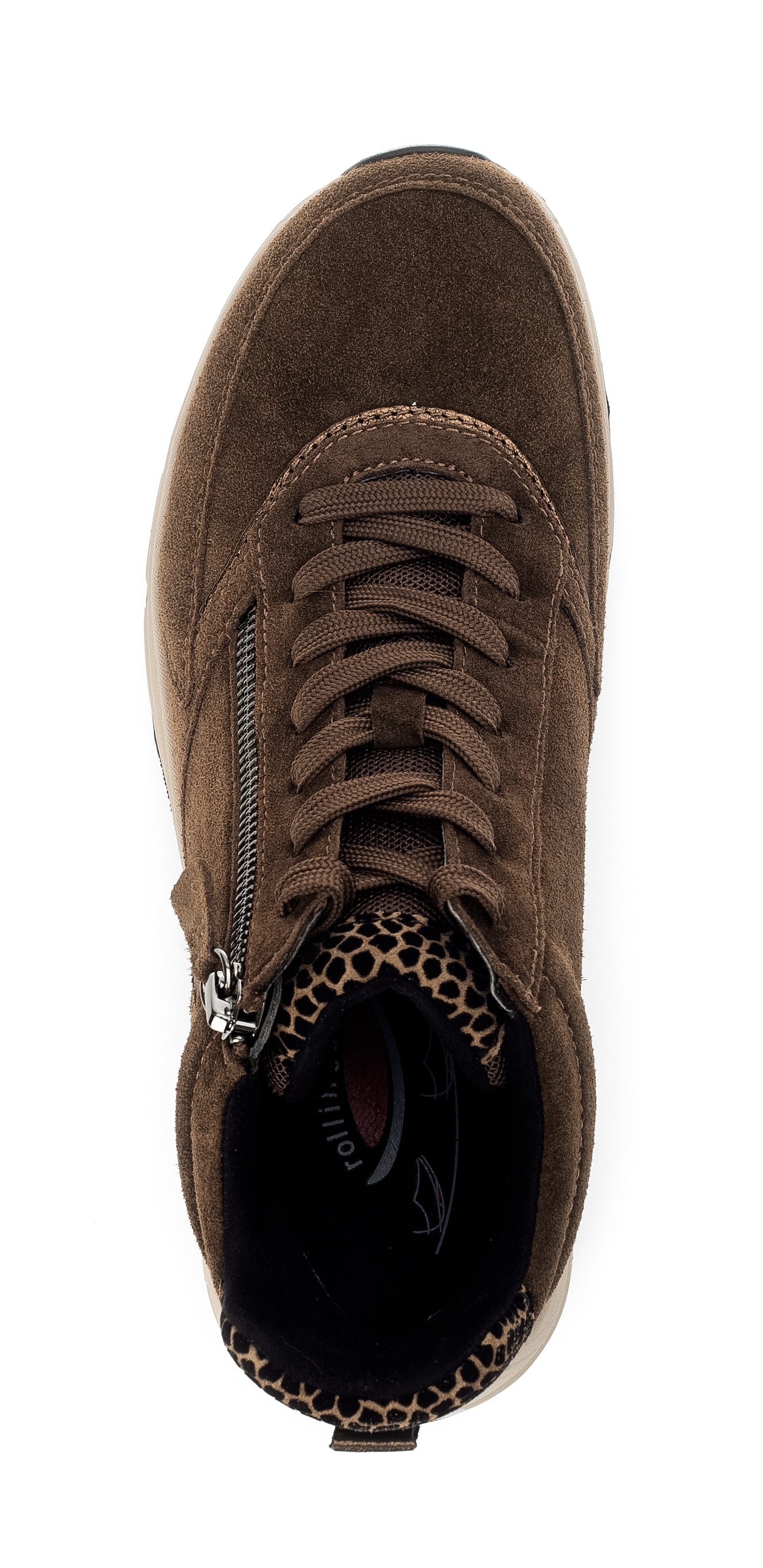 rollingsoft Baskets compensées  chaussure de loisirs, chaussure à lacets, boots à lacets avec semelle intérieure amovible