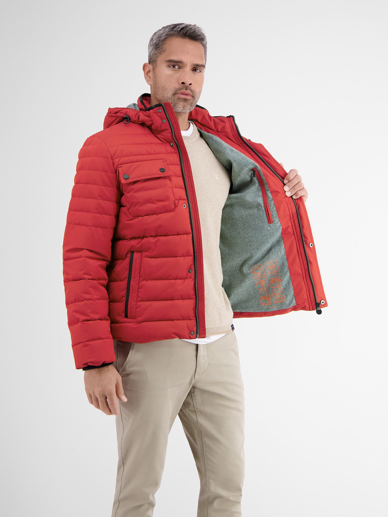 LERROS Winterjacke »Steppjacke mit abnehmbarer Kapuze« mit Kapuze