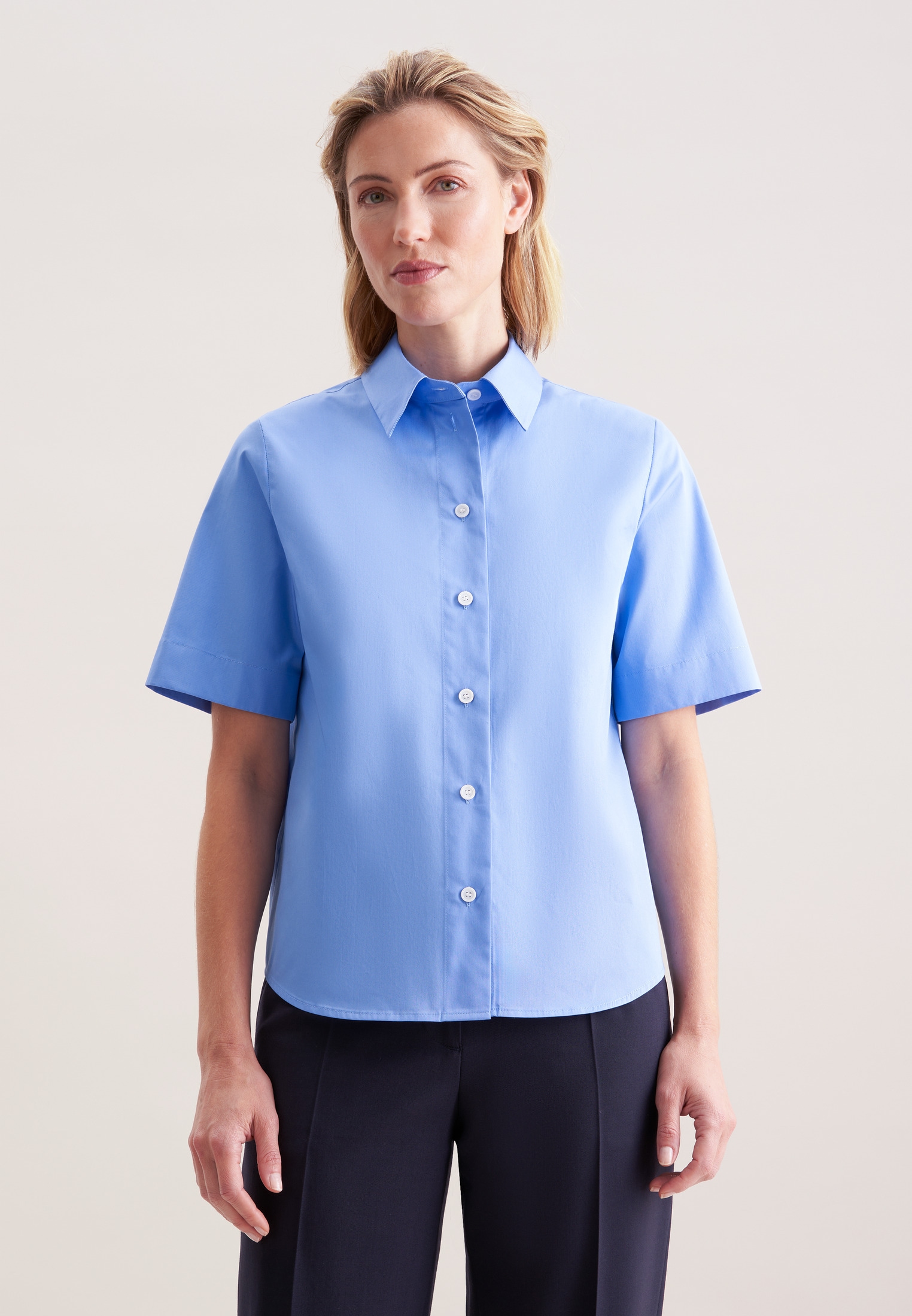 seidensticker Hemdbluse »Schwarze Rose« 1/2 Kragen Uni