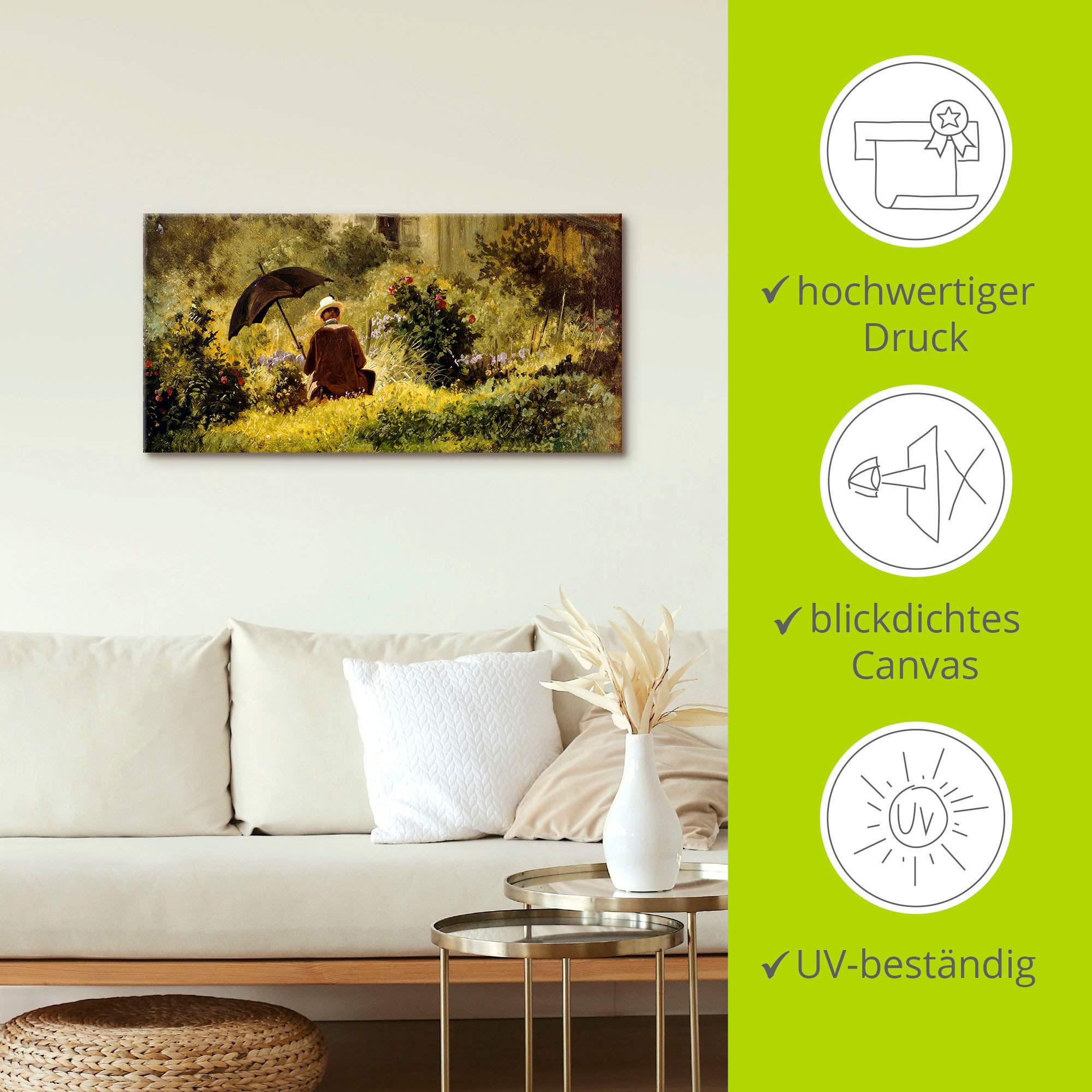 Artland Leinwandbild »Der Maler im Garten« Mann 1 Stk. tlg. auf Keilrahmen gespannt